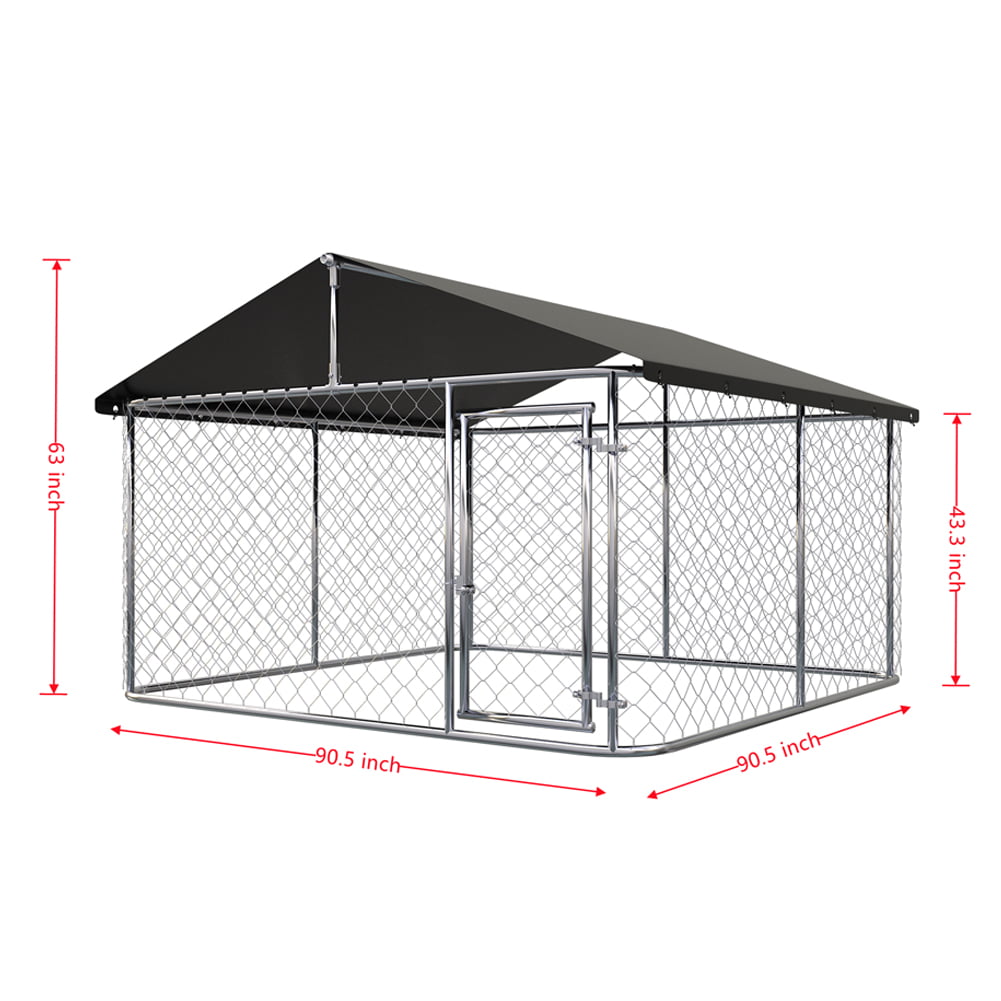 2025 Kennel Exterior para Perros Petony – Jaula, Cercado y Parque para Perros con Malla Galvanizada de Alta Resistencia y Techo Resistente al Agua y Rayos UV
