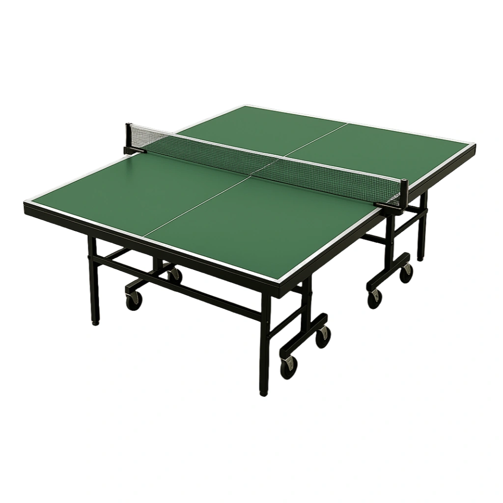 Mesa de Tenis de Mesa Verde con Red y Ruedas para Interior 274x152.5x76 cm