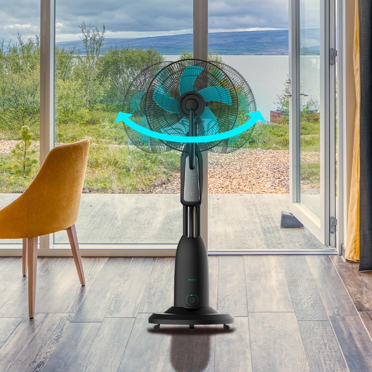 Ventilador con Nebulizador de Agua Fresca Cecotec EnergySilence 490 con Control Remoto, 90W, Diámetro 16