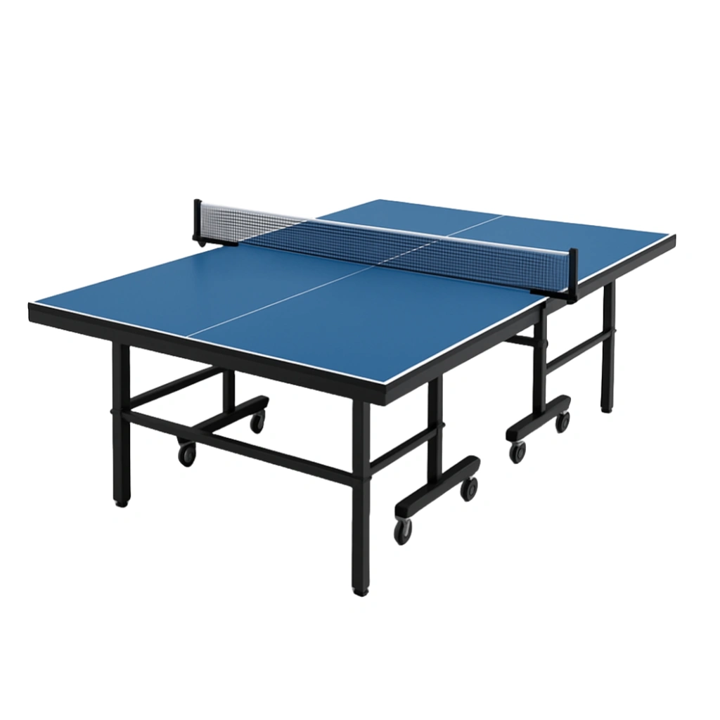 Mesa de ping pong azul con red y ruedas Acero Interior/Exterior 274x152.5x76 cm
