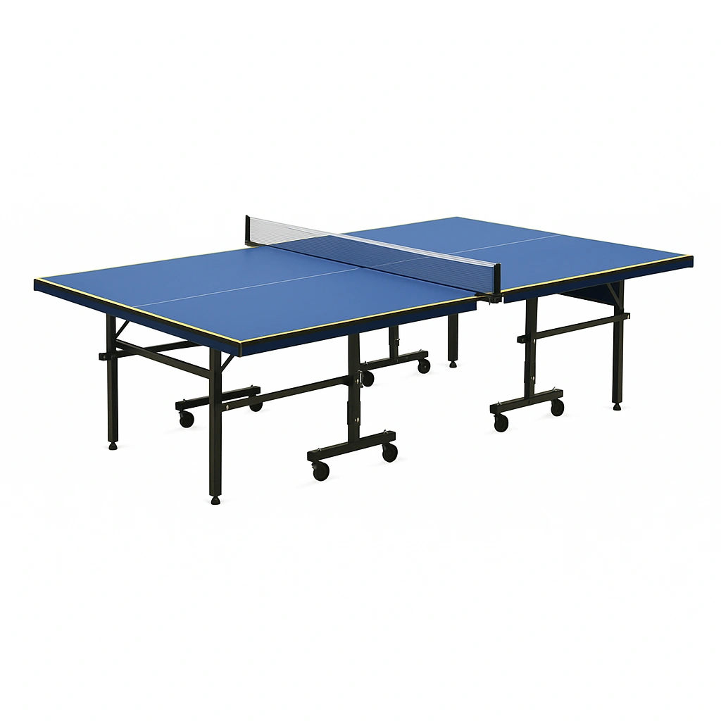 Mesa de Tenis de Mesa Azul con Red y Ruedas para Interior 274x152.5x76 cm