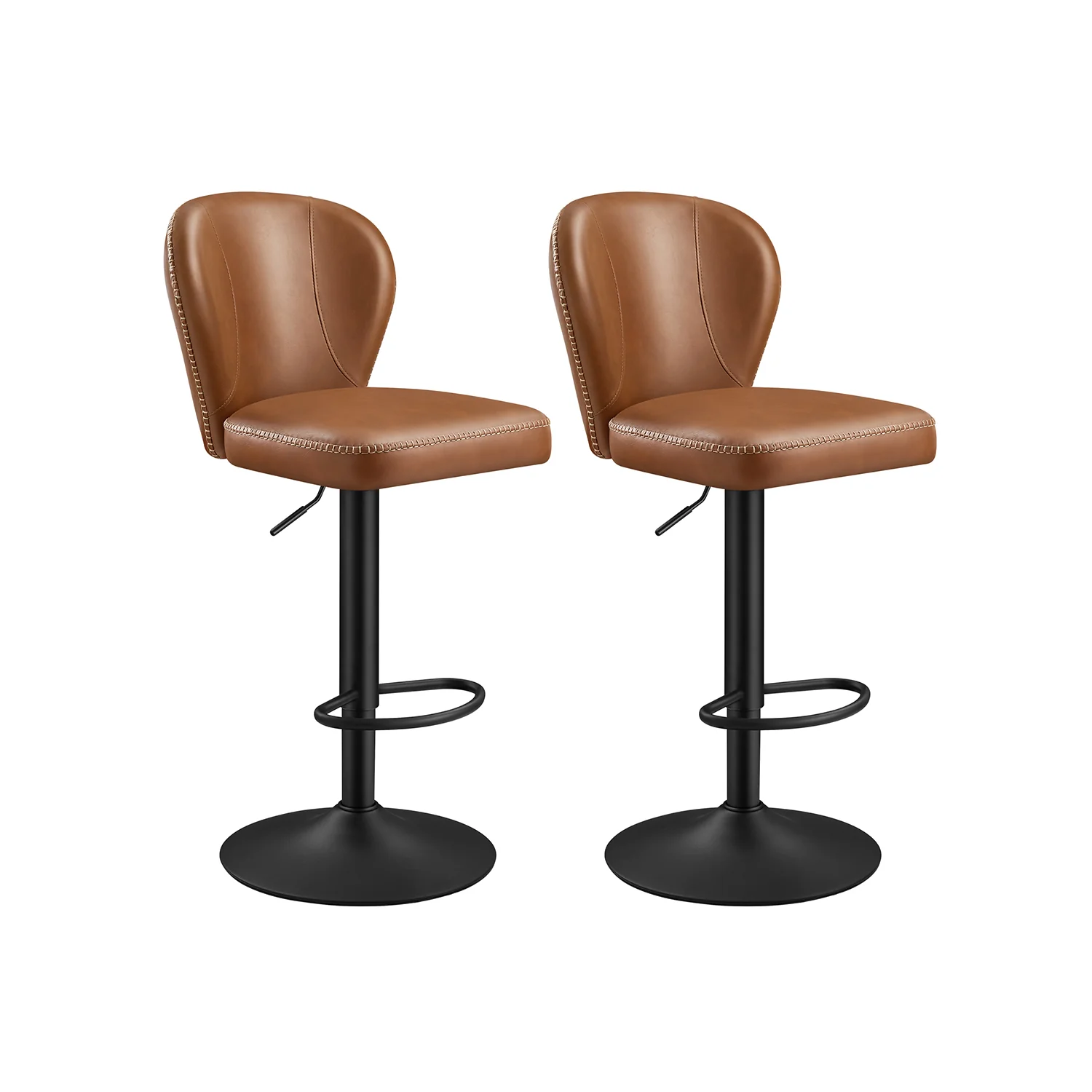 EKHO Colección - Juego de 2 Sillas de Bar 360° Giratoria