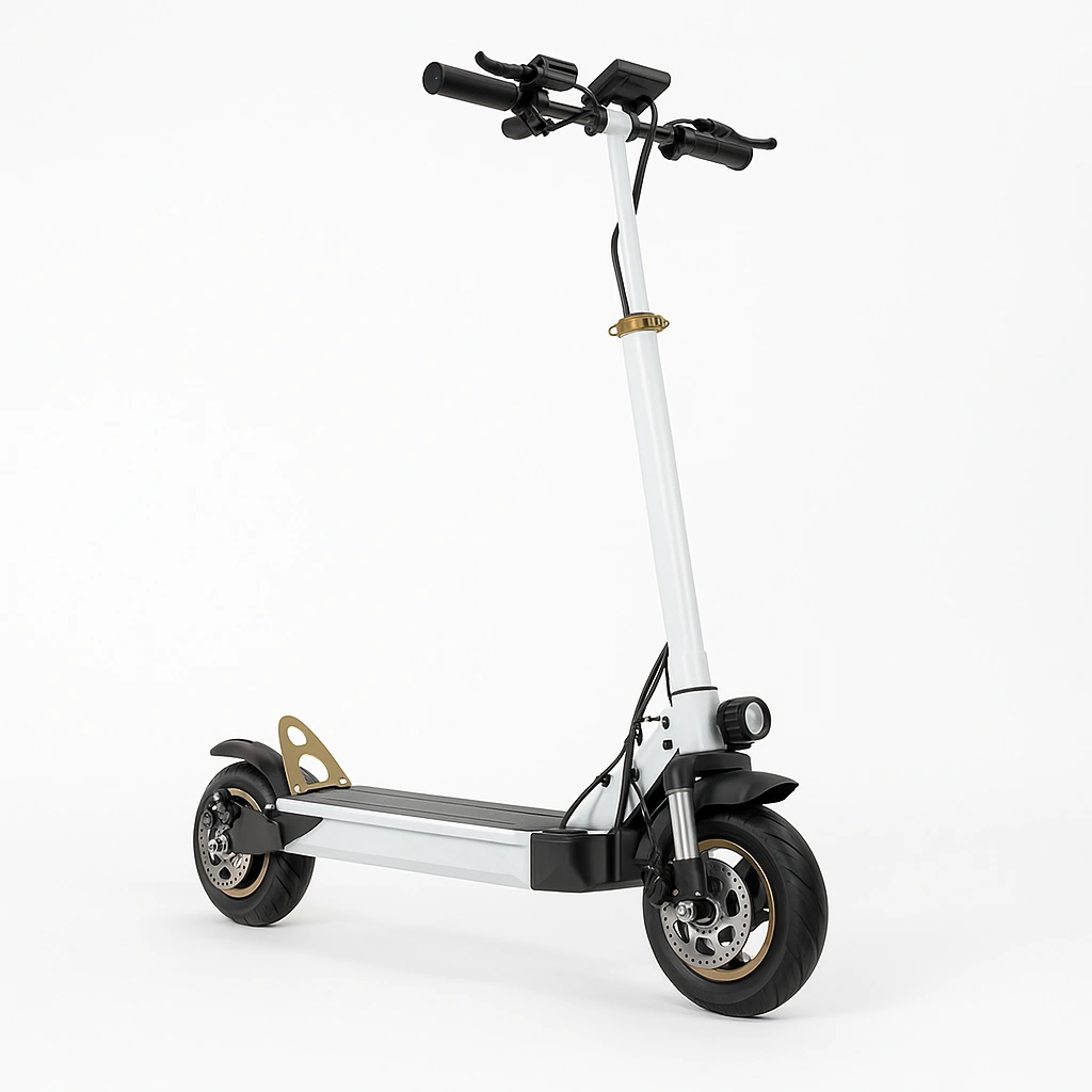 Patinete infantil de aluminio blanco y negro, apto para niños y adolescentes