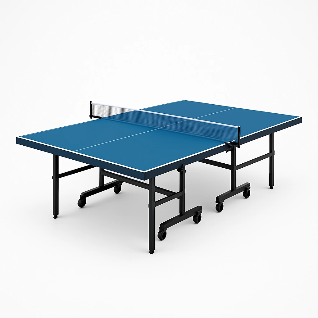 Mesa de ping pong para interior y exterior, color azul acero 274x152.5x76 cm