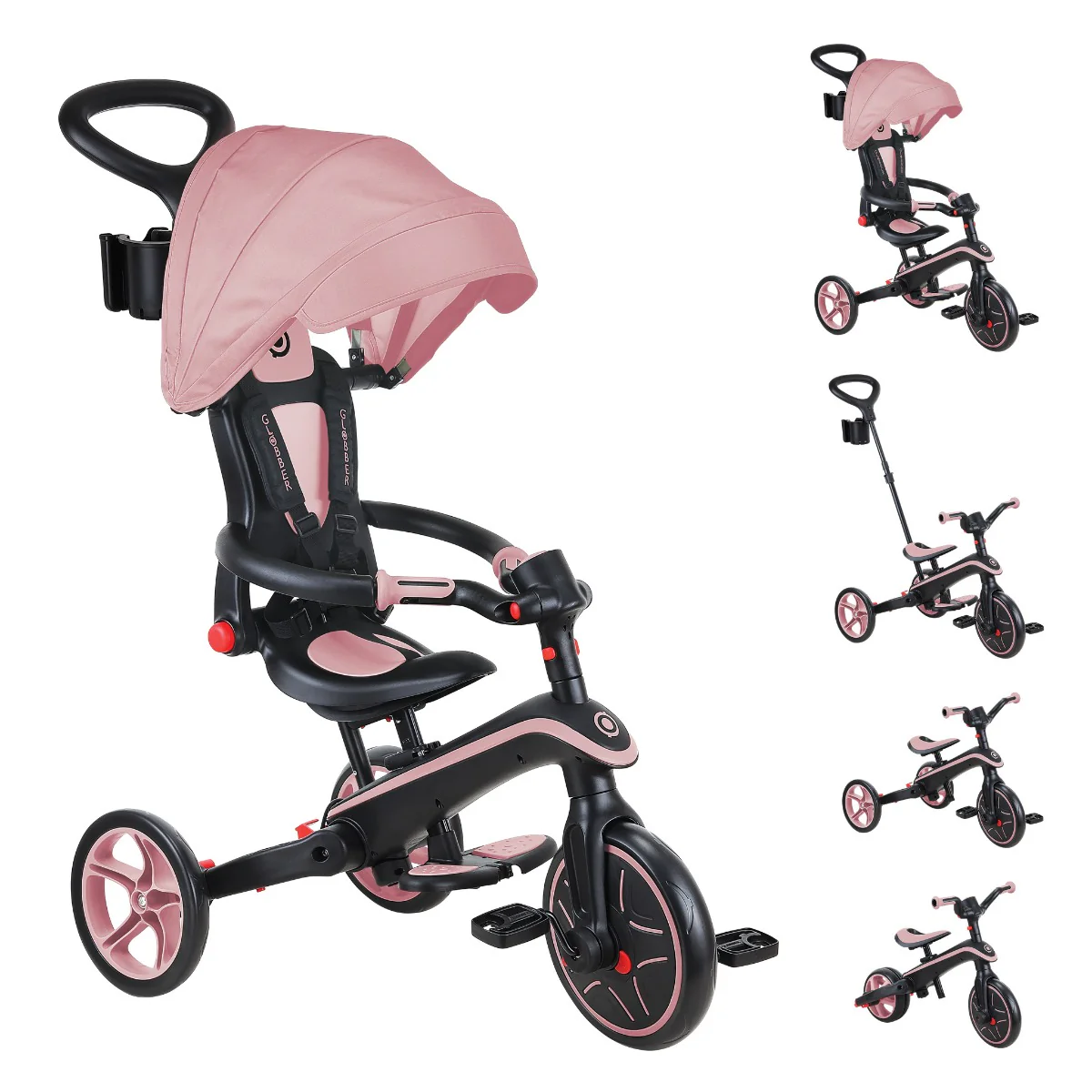 2025 Triciclo Plegable Globber EXPLORER 4 en 1 con Asa Parental