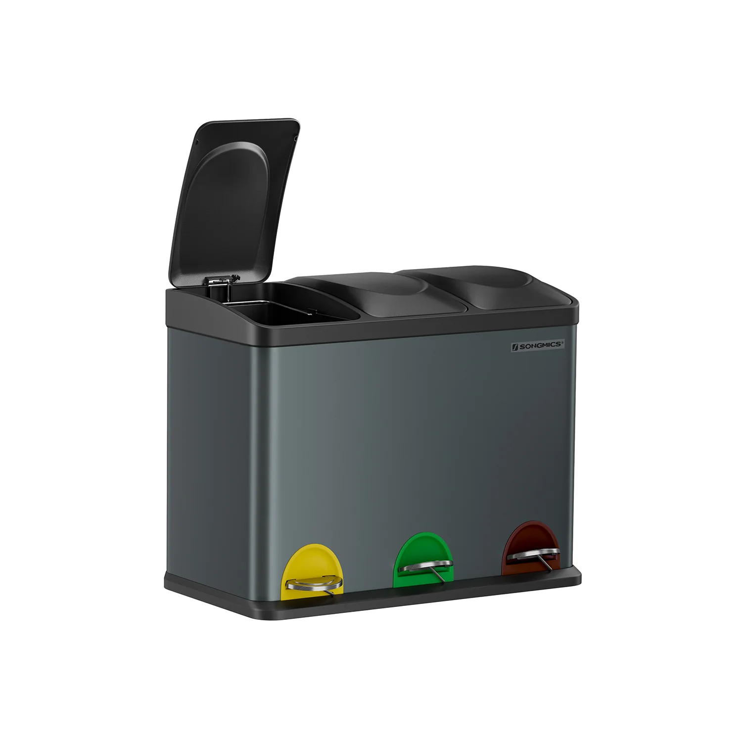 Cubo de basura de 3 x 15 L