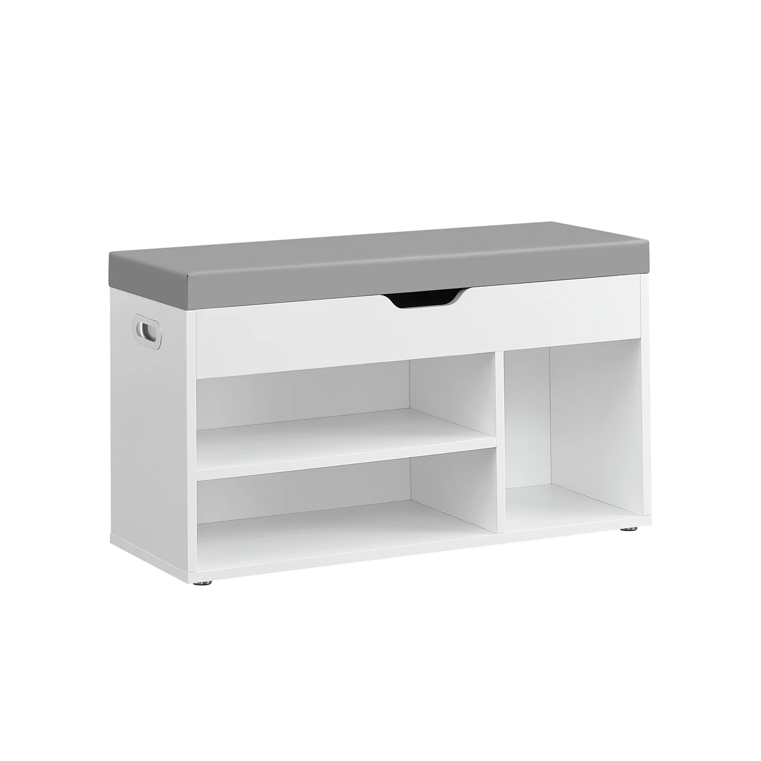 Banco Zapatero con Cojín Compartimentos Almacenamiento Oculto Estantes