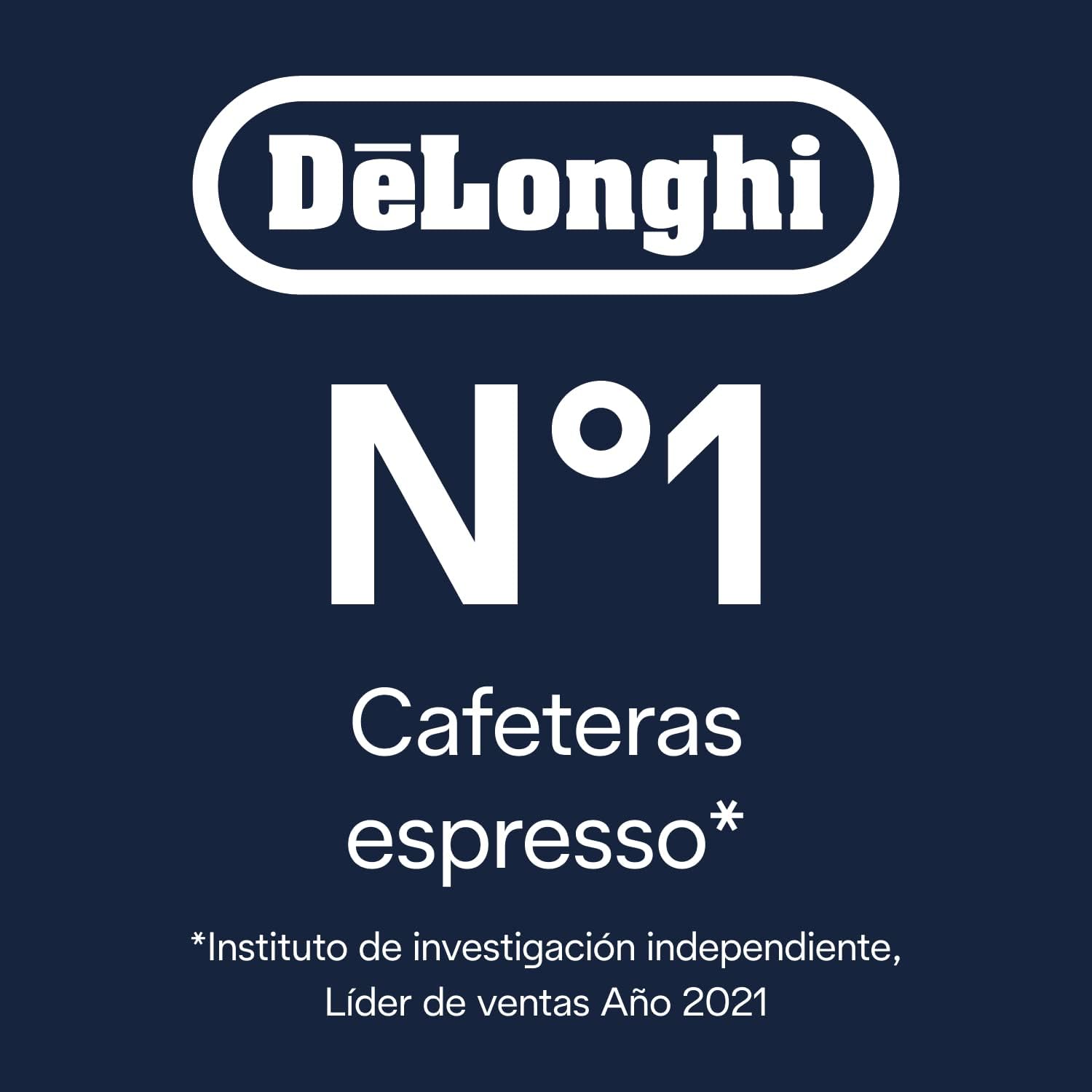 De'Longhi Dedica – Cafetera de Bomba de Acero Inoxidable para Café Molido o Monodosis, Espresso y Capuchino, Depósito de 1.3 Litros, Sistema Antigoteo, Modelo EC685.M, Color Metal