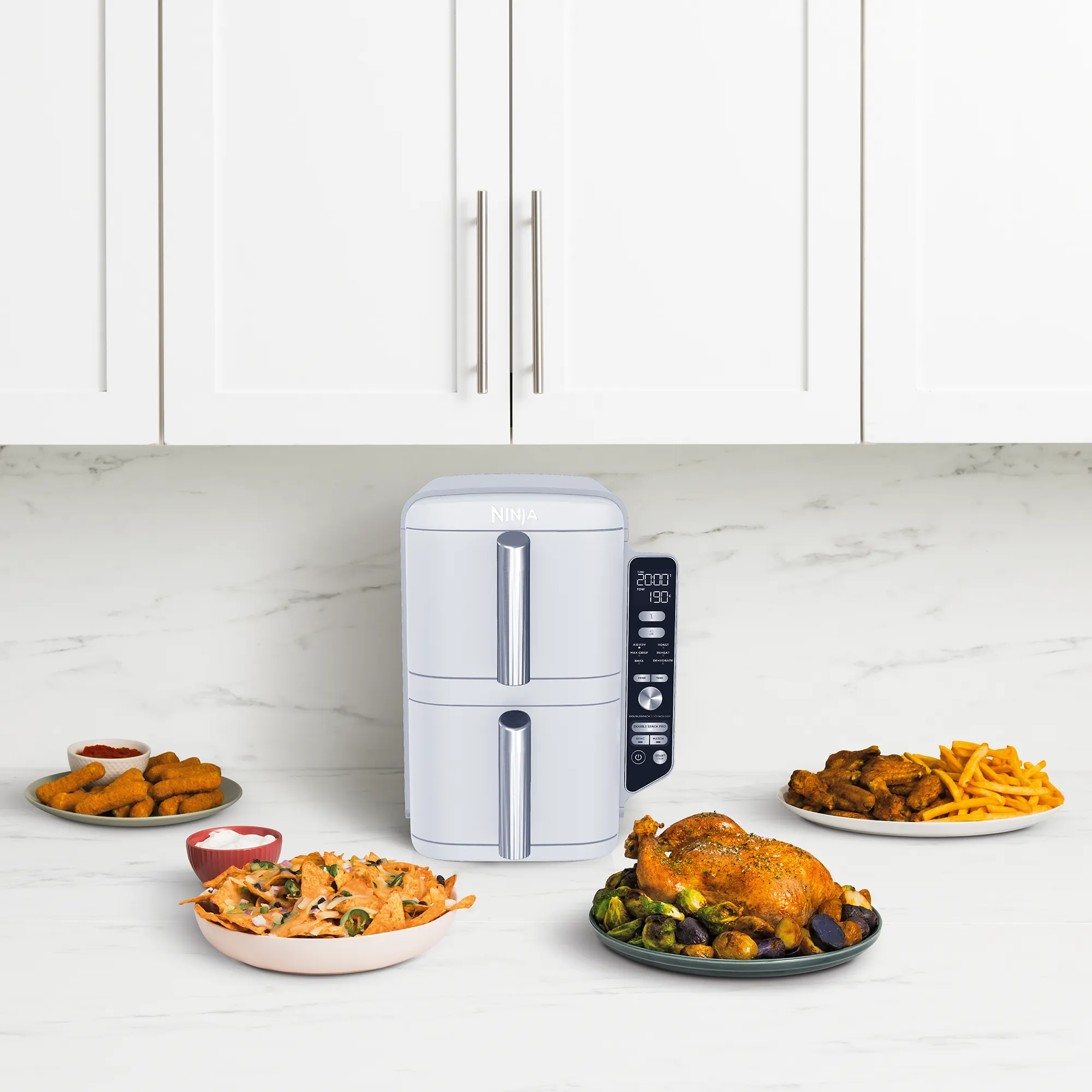 2025 Freidora de aire Ninja DoubleStack™ XXXL 9,5 L con 2 cajones