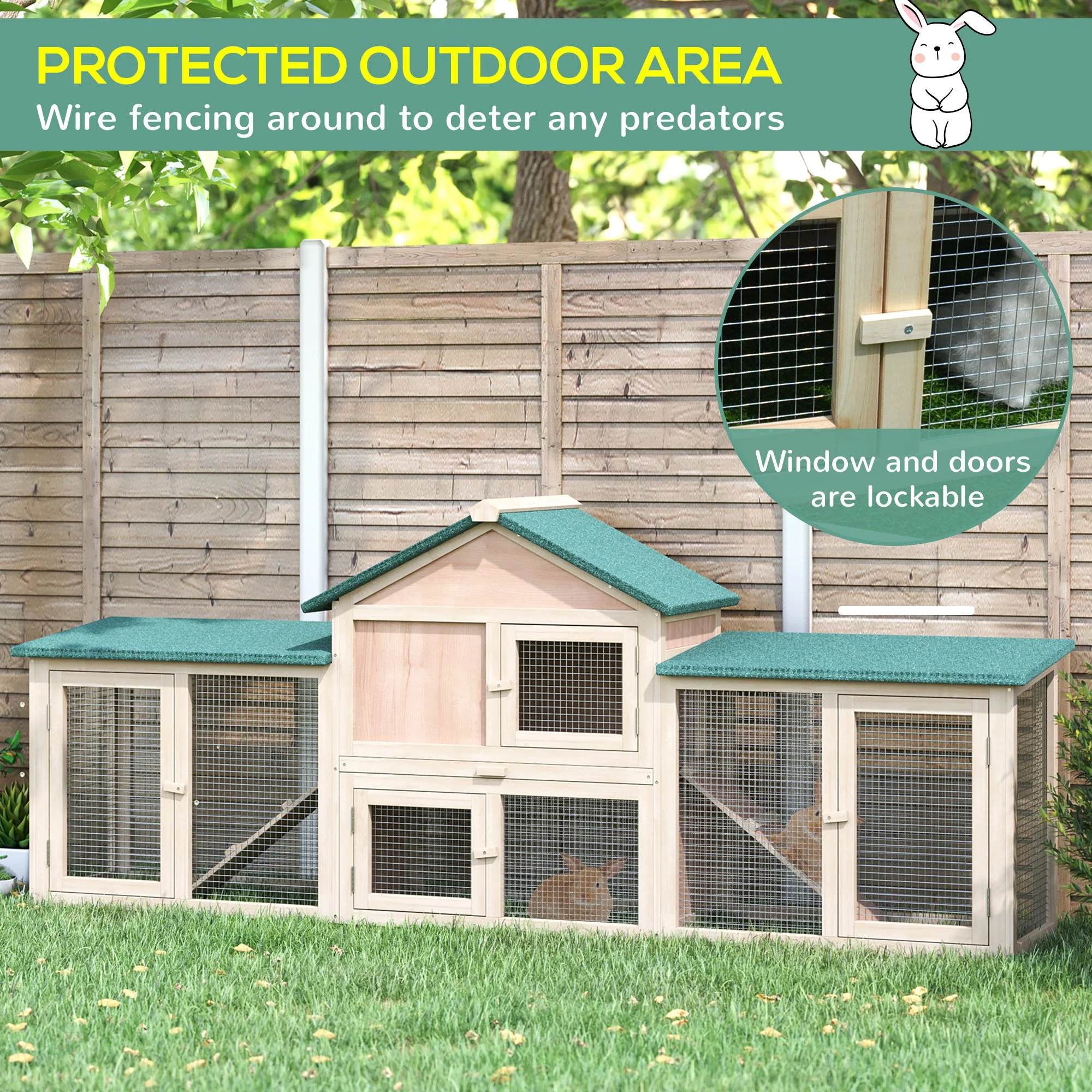 2025 Recinto deluxe para conejos PawHut