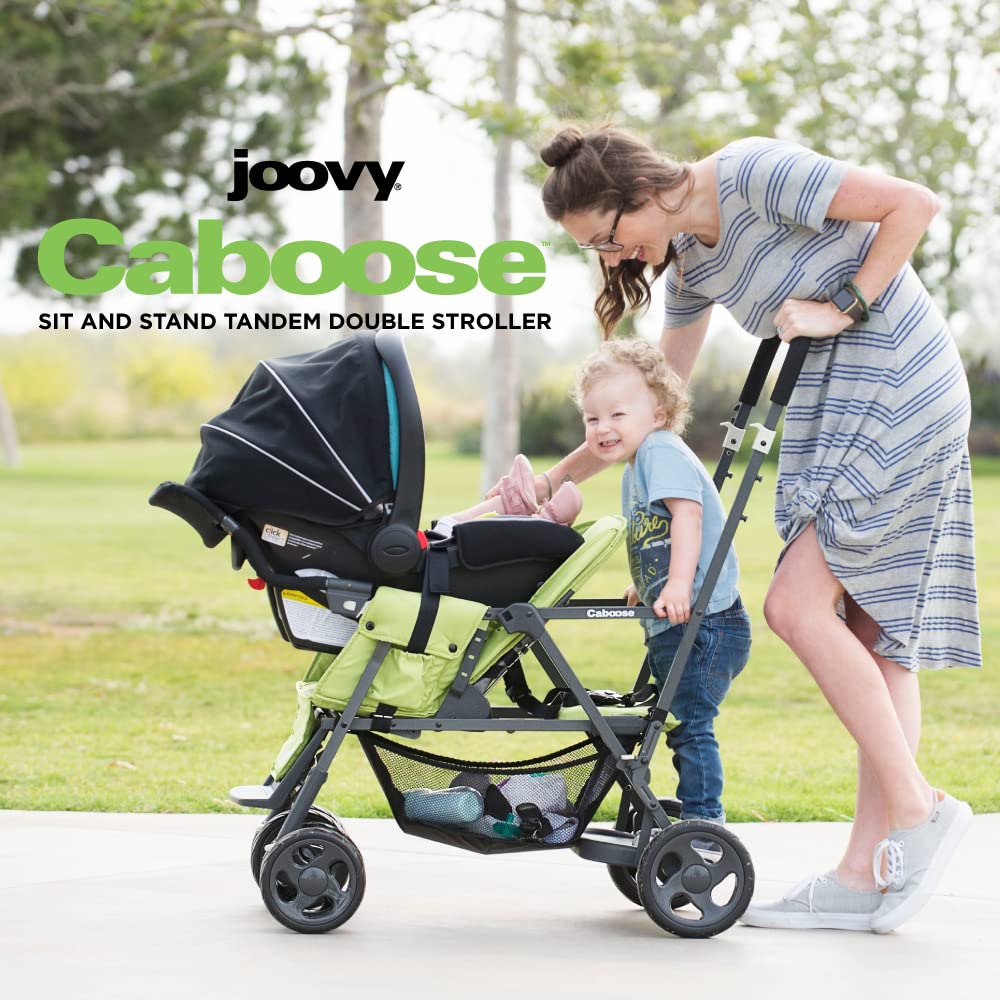 2025 Silla de Paseo Joovy Caboose Graphite Appletree – Cochecito Doble Compacto y Versátil