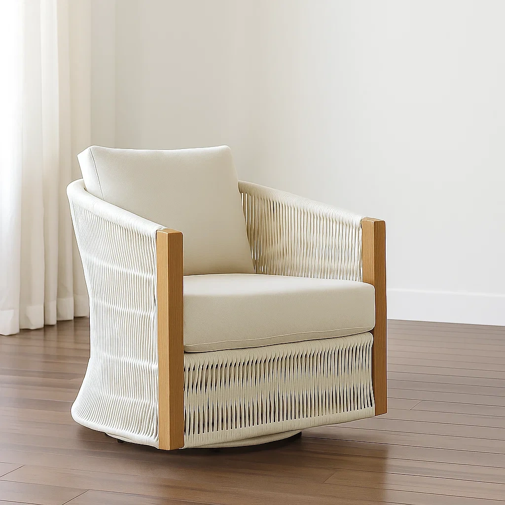 Silla,blanco crema,tela,para sala de estar,79x73x74 cm