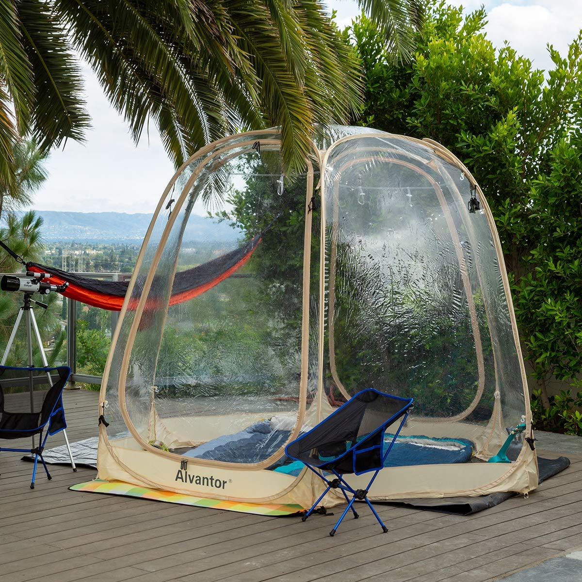 2025 Alvantor Burbuja Tienda Gazebo Pop Up, Refugio Tipo Igloo para 8-10 Personas, Carpa de Jardín y Patio