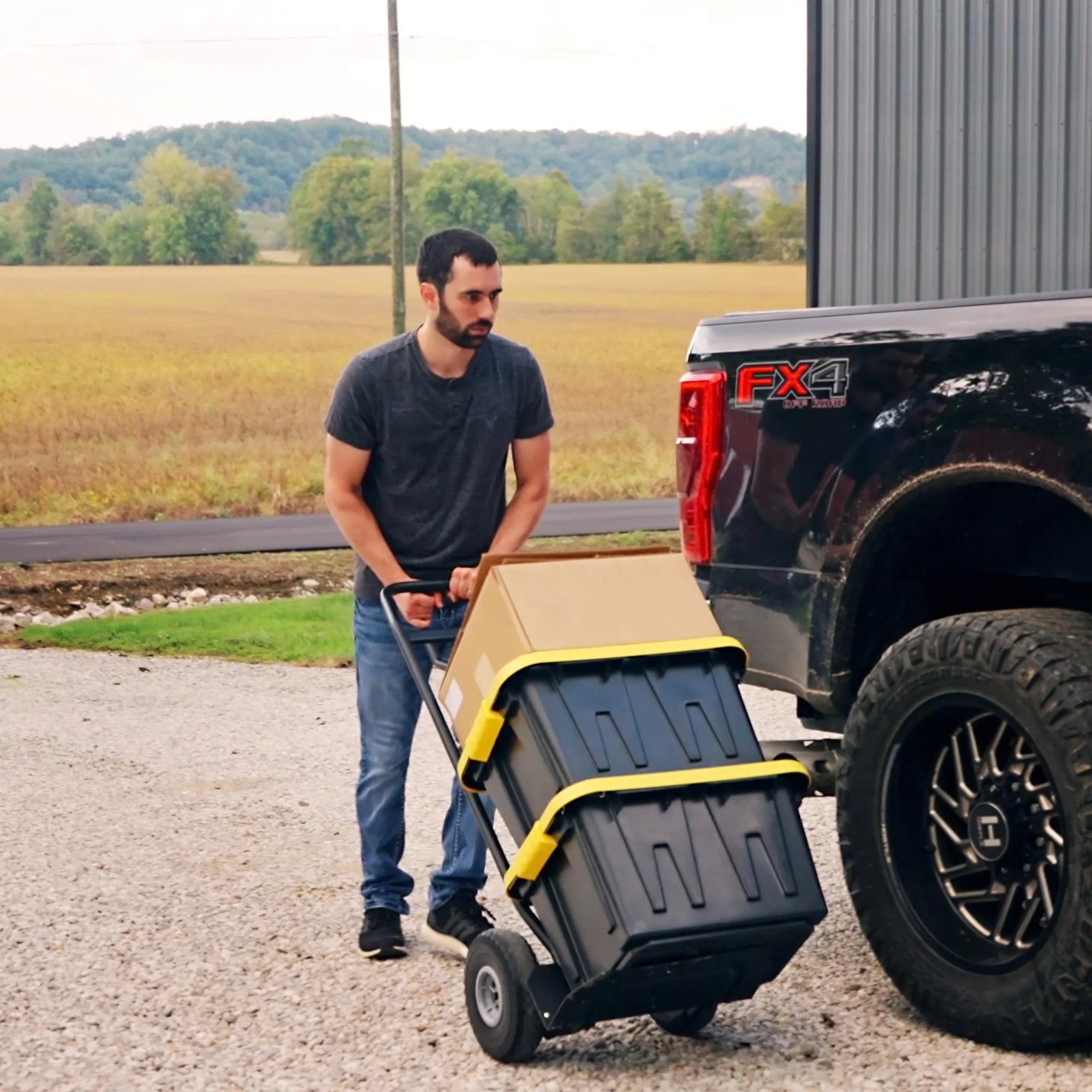 2025 Carretilla manual COSCO Load Assist con mango en P y ruedas antipinchazos, capacidad de carga 360 kg