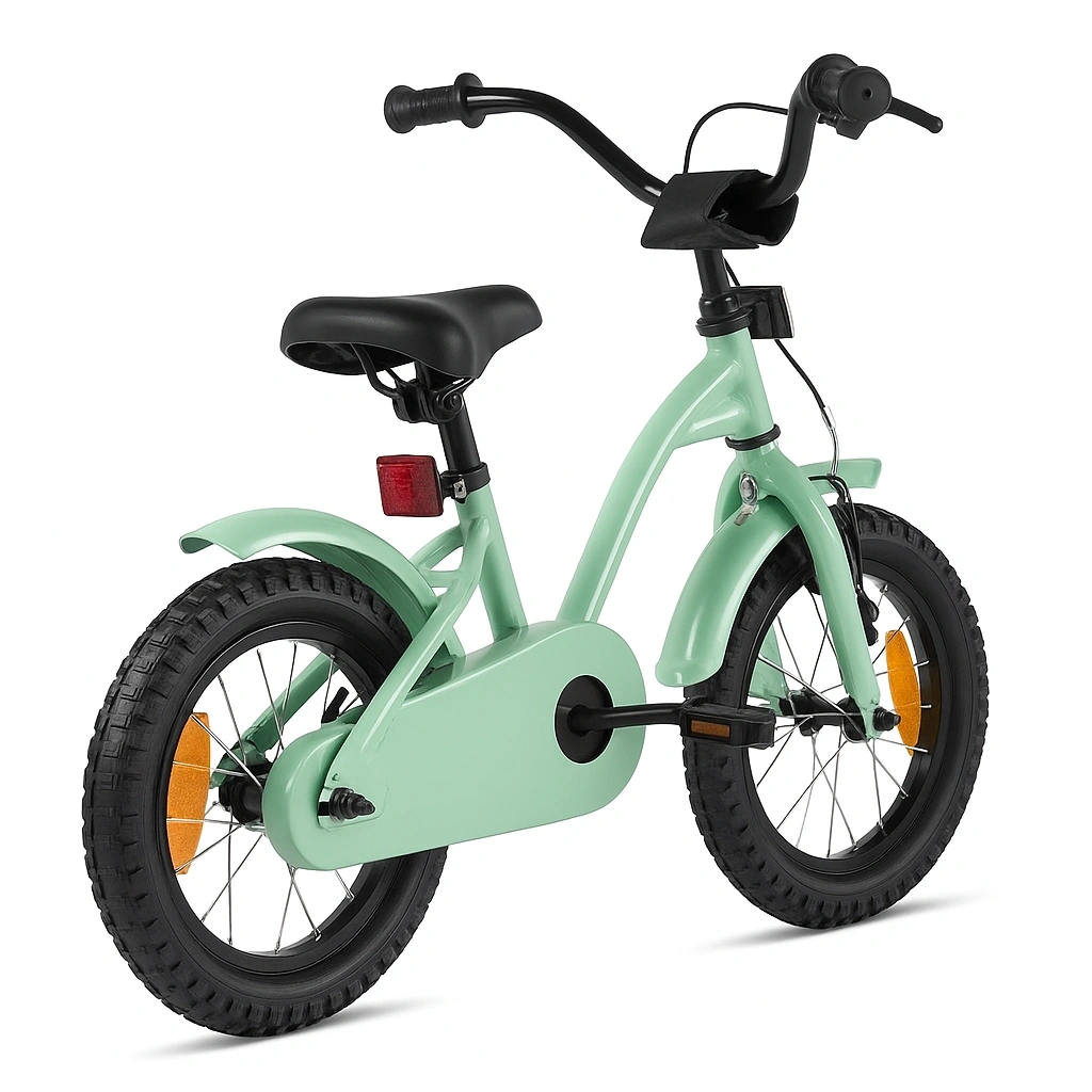 Bicicleta de paseo infantil 12 pulgadas Acero Verde Claro para ciudad y parques - kOGteYZN81rl