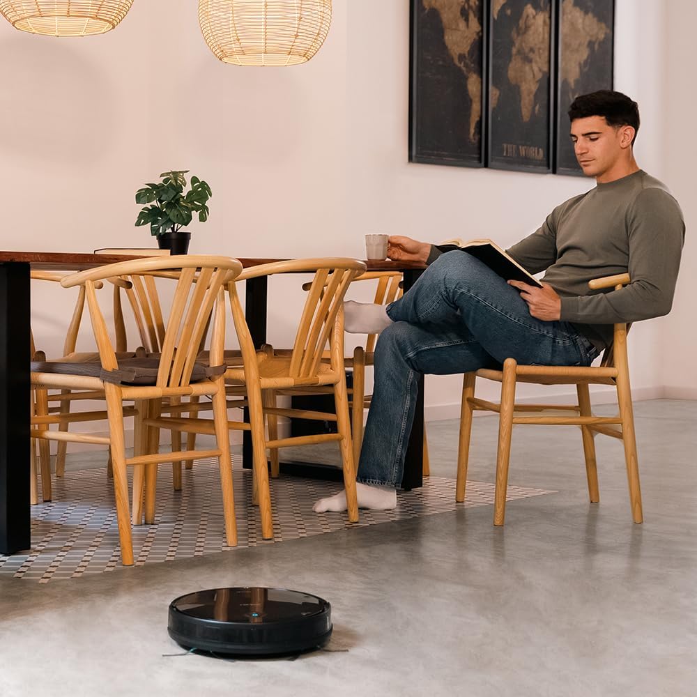 Aspirador Robot Cecotec con Navegación Giroscópica Conga 999 Map X-Treme. Motor de Succión 2000Pa, 2 Cepillos Laterales, 2 Fregonas, Autonomía 120 minutos, Control por App y Mando a Distancia