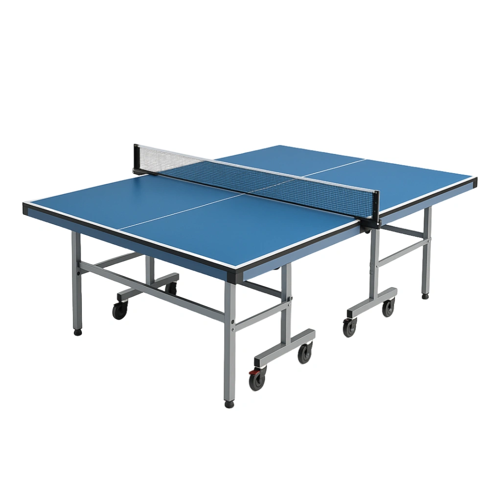 Mesa de ping pong azul, acero, interior/exterior 274x152.5x76 cm