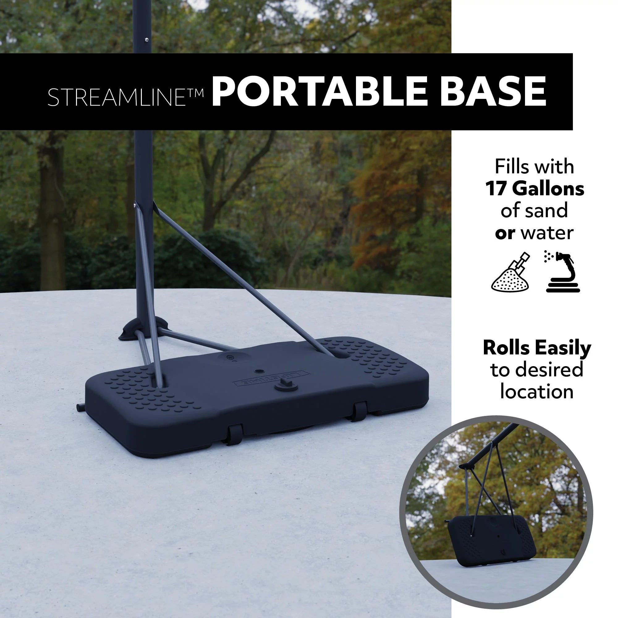 2025 Aro de Baloncesto Portátil Ajustable Lifetime 44 pulgadas de Policarbonato - 90114