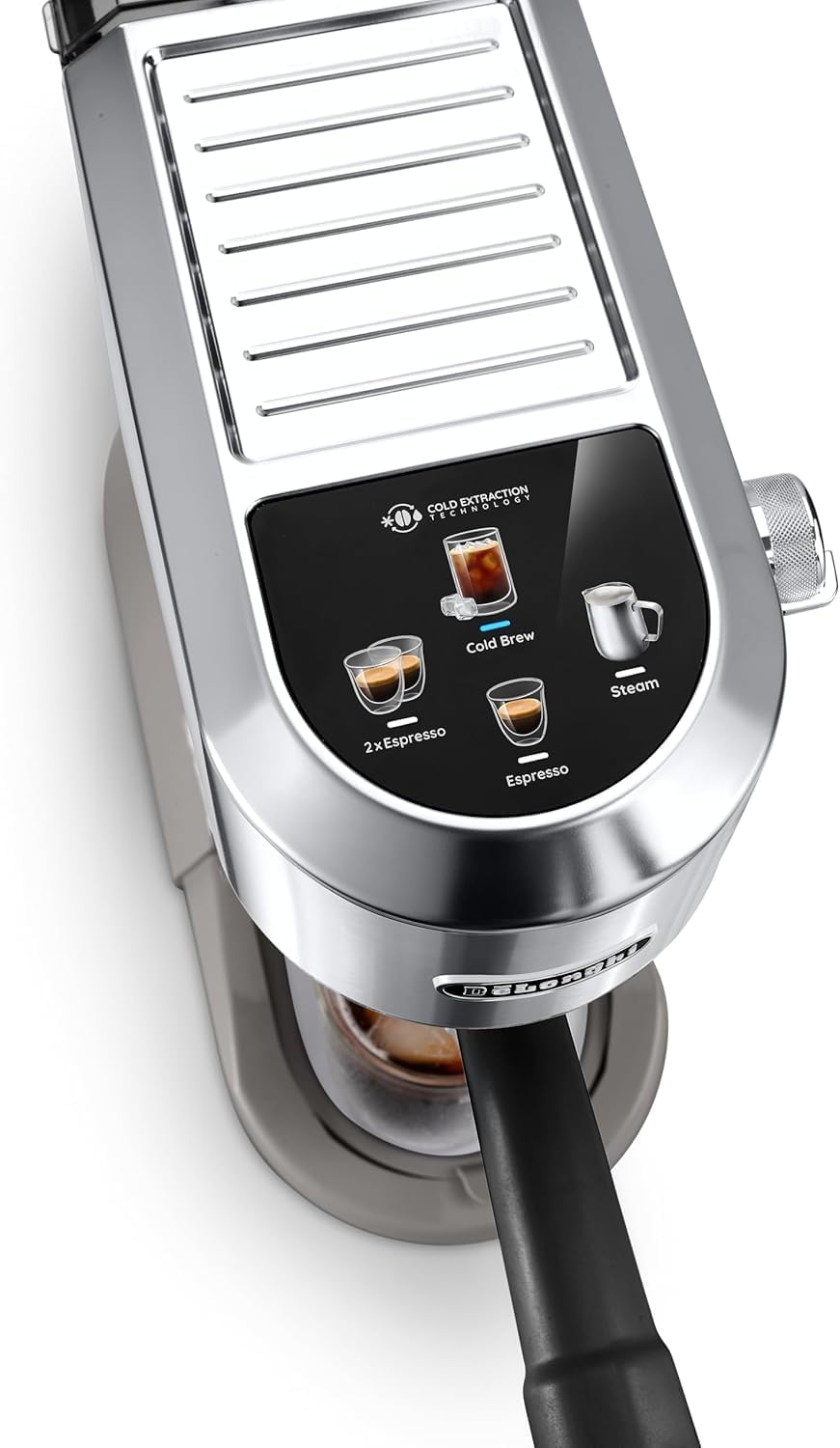 De'Longhi Dedica – Cafetera de Bomba de Acero Inoxidable para Café Molido o Monodosis, Espresso y Capuchino, Depósito de 1.3 Litros, Sistema Antigoteo, Modelo EC685.M, Color Metal