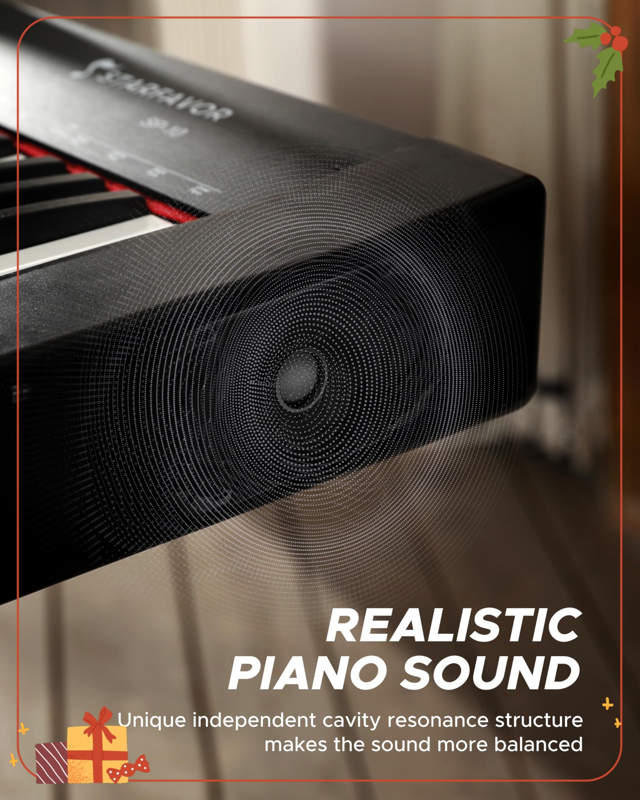 2025 Teclado eléctrico para principiantes Starfavor con teclas semi-pesadas (SP-10)