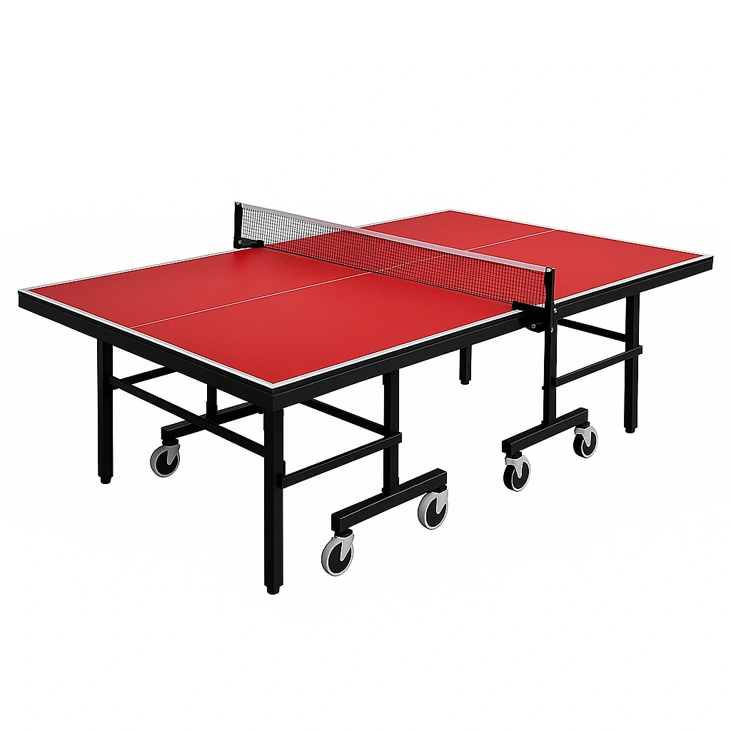 Mesa de ping pong, roja, para uso interior/exterior 274x152.5x76 cm