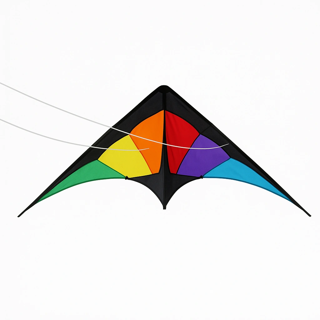 Cometa deportiva multicolor de nailon para exterior 160x50x1 cm