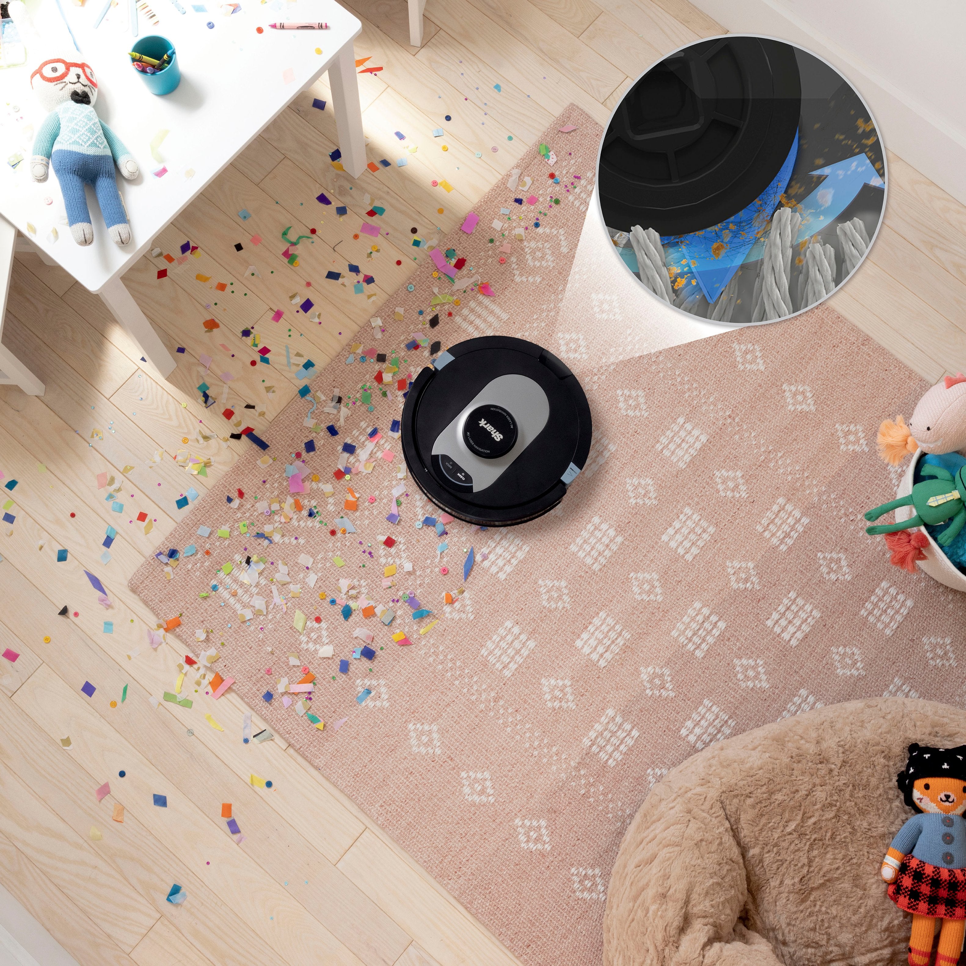 2025 Shark – Aspiradora Robot AI Ultra con Matrix Clean, Mapeo del Hogar, Base Auto-vaciable sin Bolsa HEPA, Conectividad WiFi – Negra