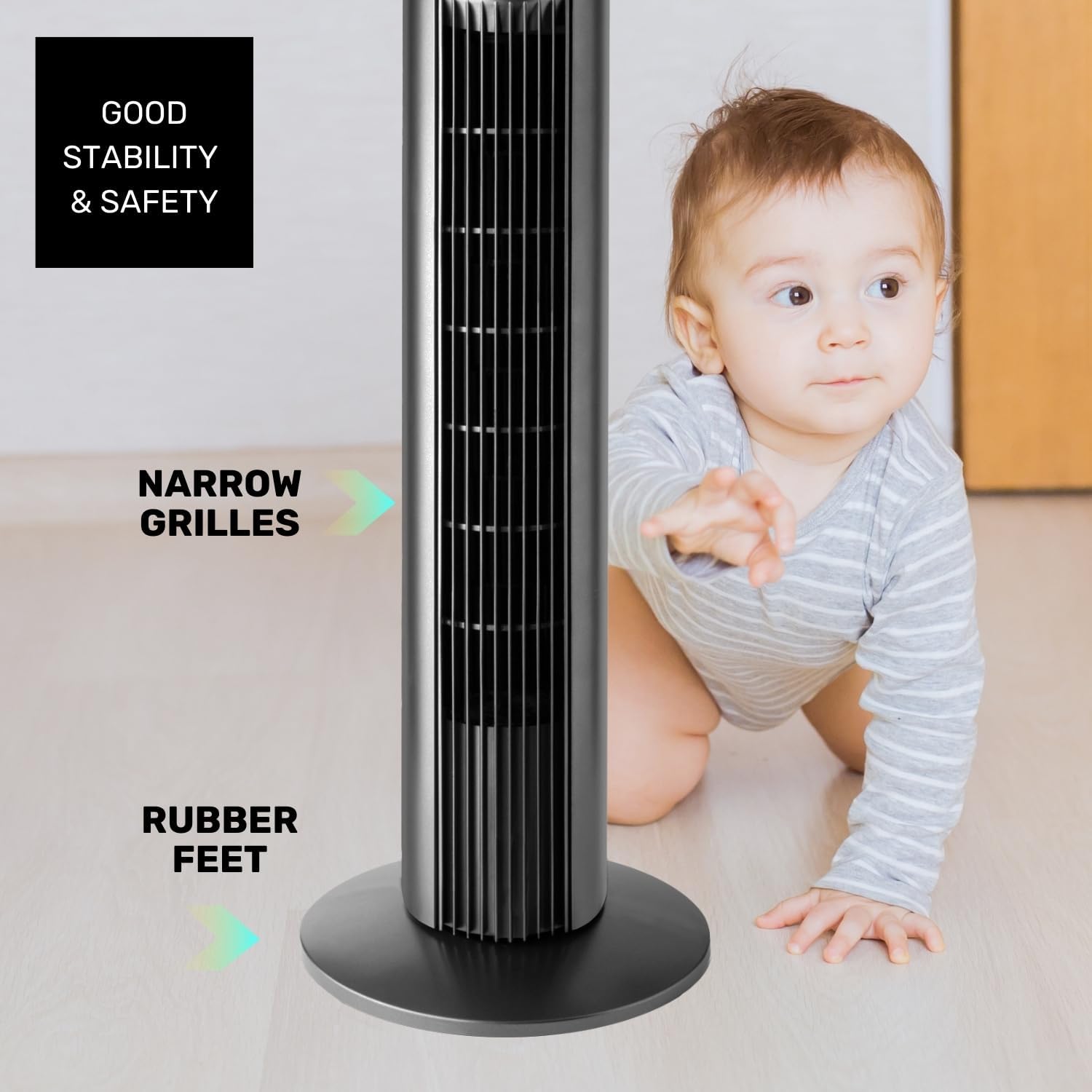 Ventilador de Torre Taurus - New Babel 50W, Altura 86 cm