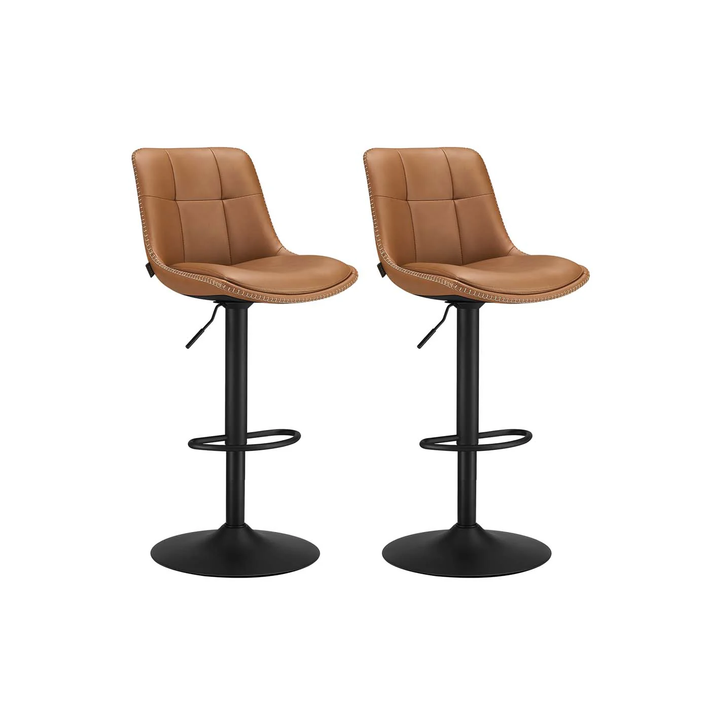 Taburetes de Bar Giratorias Regulables en Altura Acolchado PU