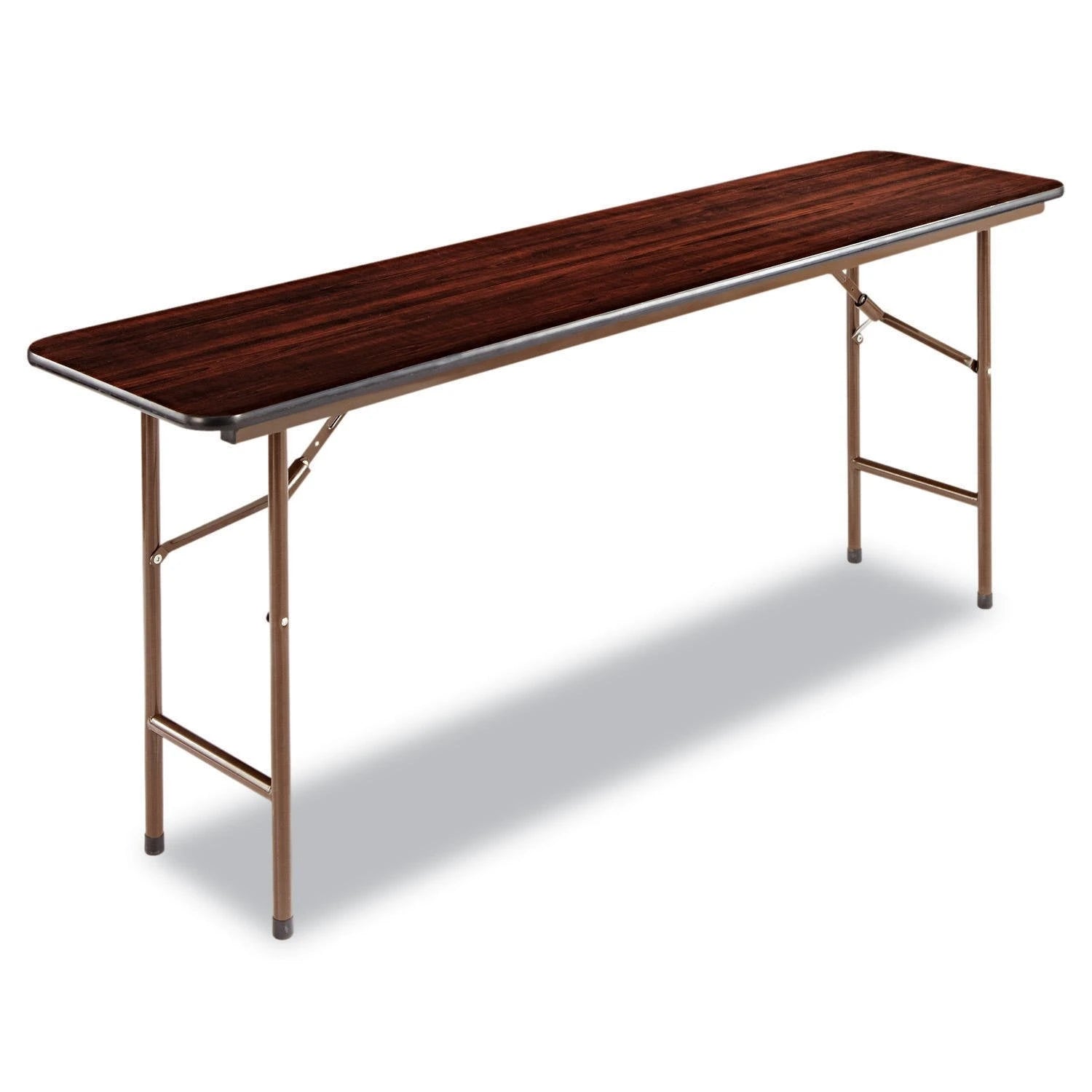 2025 Mesa plegable rectangular de madera Alera, 183 cm de ancho x 45 cm de profundidad x 73 cm de alto, color caoba