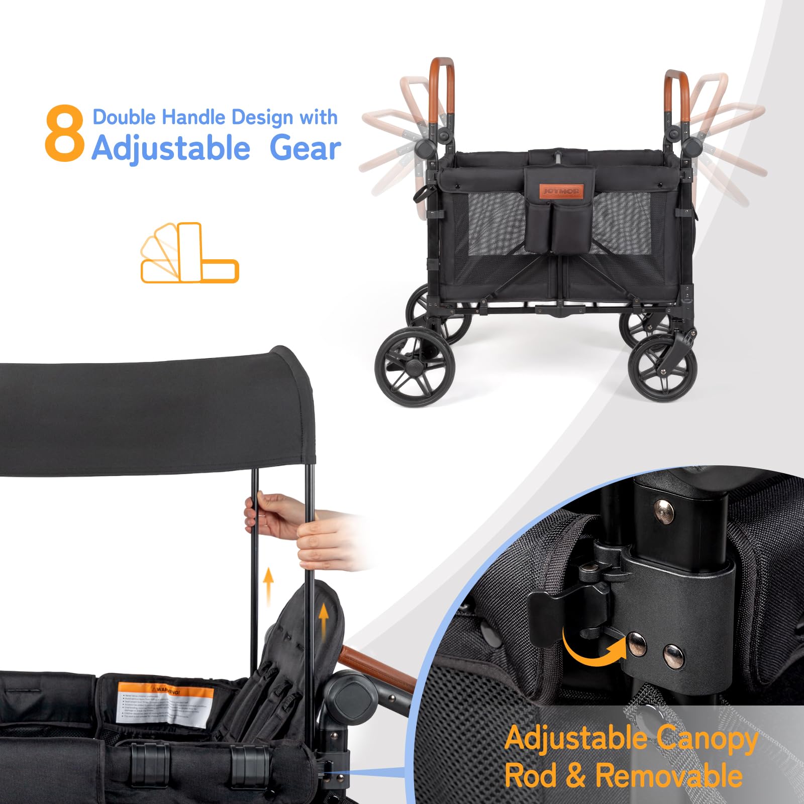 2025 Carrito de Paseo JOYMOR con Asientos y Protección UV WS1CB4SP