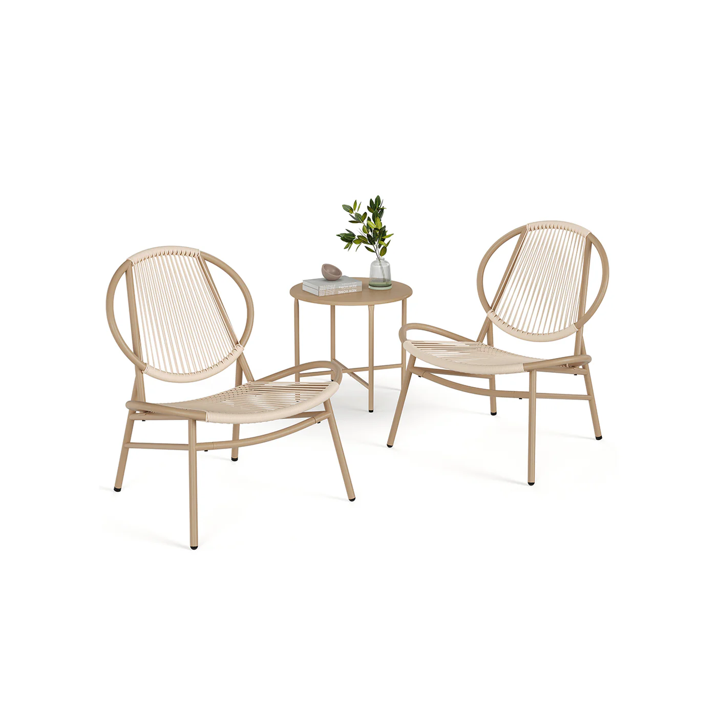 Conjunto Muebles de Jardín Sillas Acapulco Mesa Auxiliar y Sillas