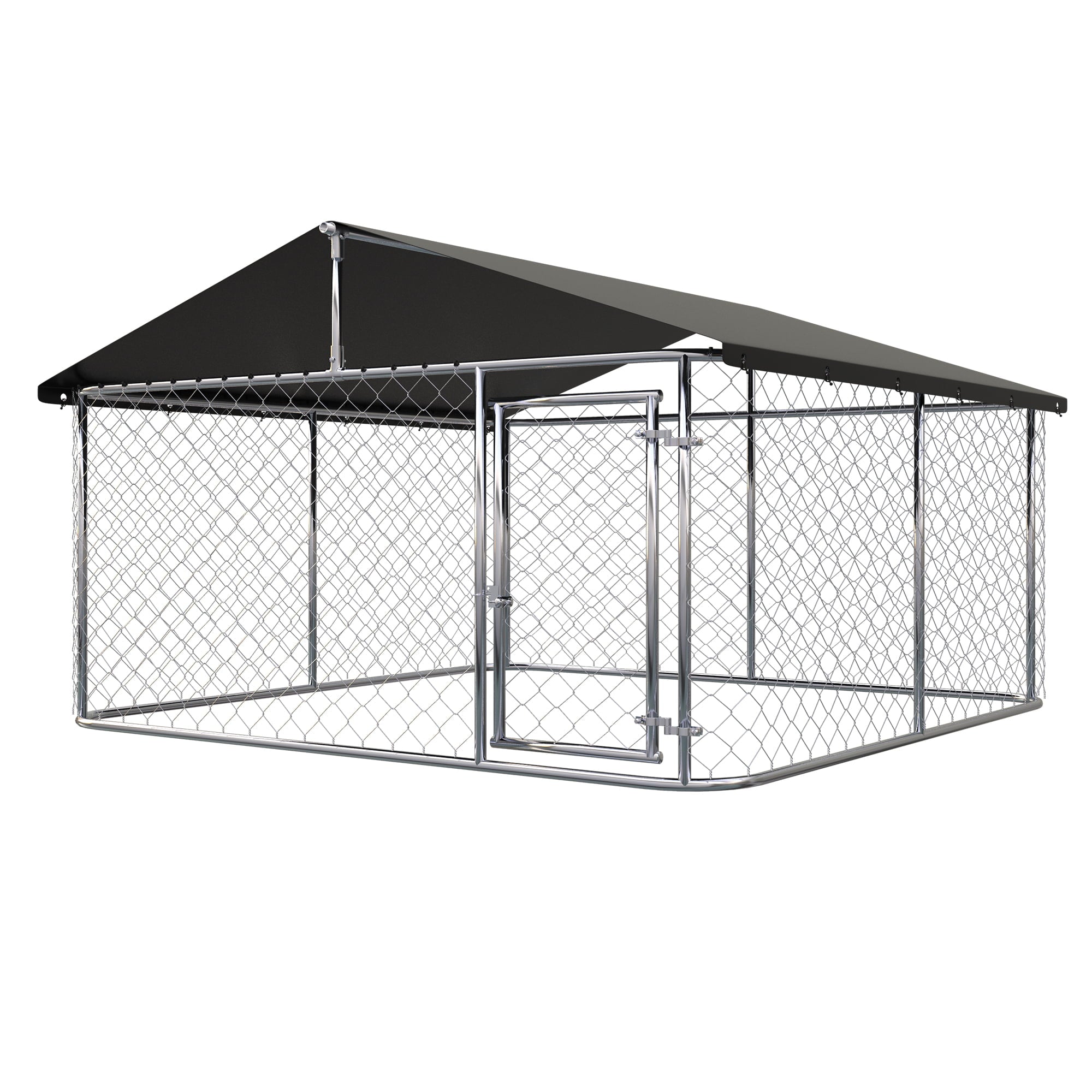2025 Kennel Exterior para Perros Petony – Jaula, Cercado y Parque para Perros con Malla Galvanizada de Alta Resistencia y Techo Resistente al Agua y Rayos UV