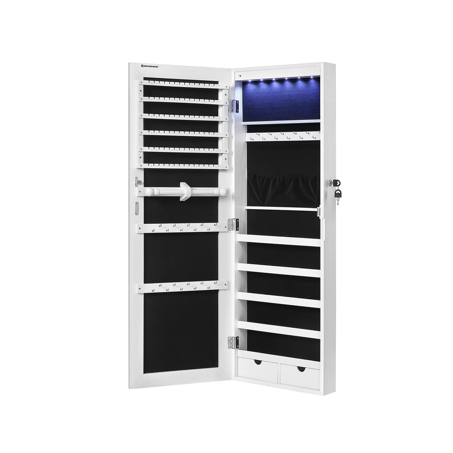 Joyero Espejo Blanco para Colgar