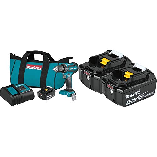 2025 Kit de taladro-atornillador inalámbrico Makita XFD131 LXTu00ae de 18 V y 1/2