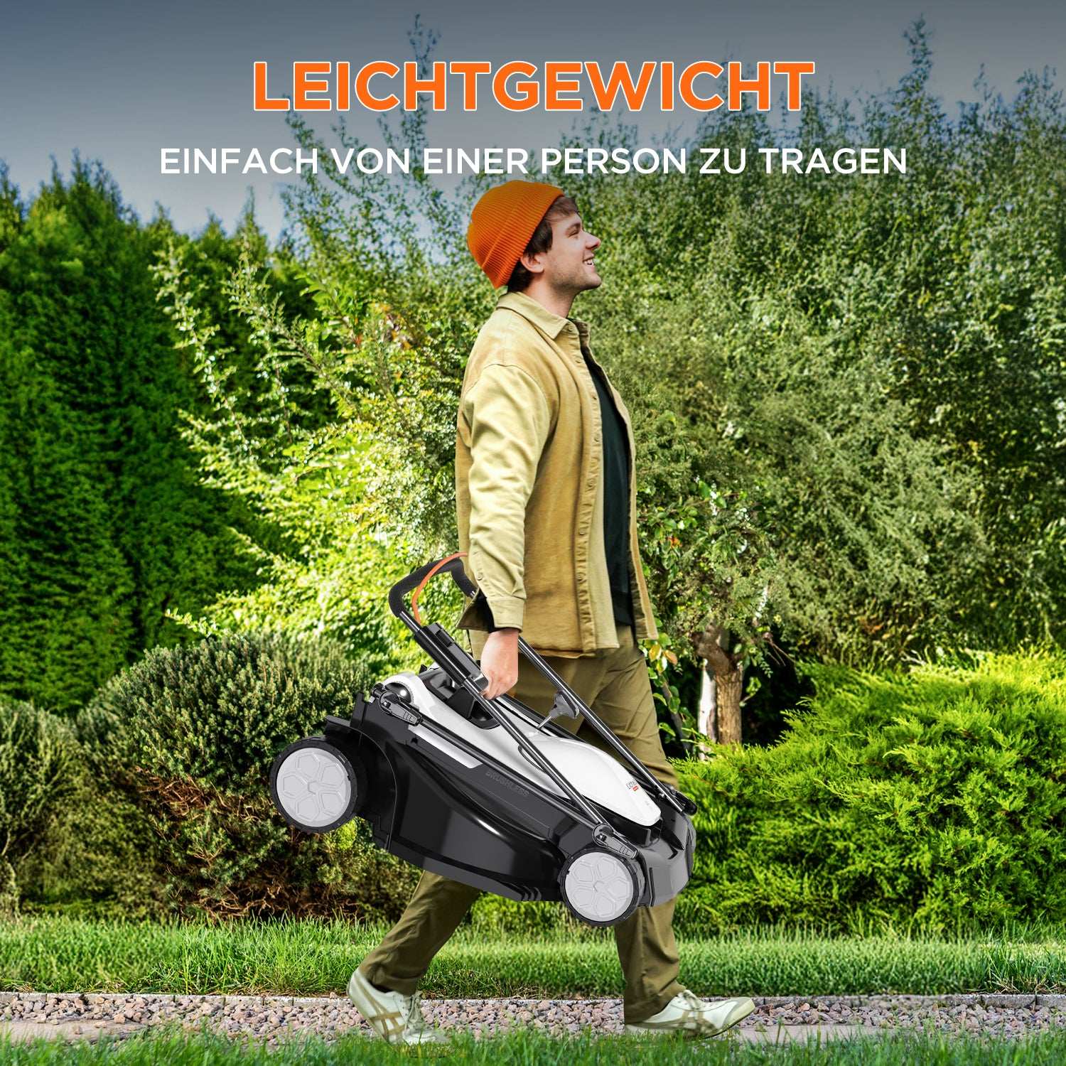 2025 Cortacésped inalámbrico Litheli 43 cm 2 x 20V con opciones de batería de 4,0 Ah