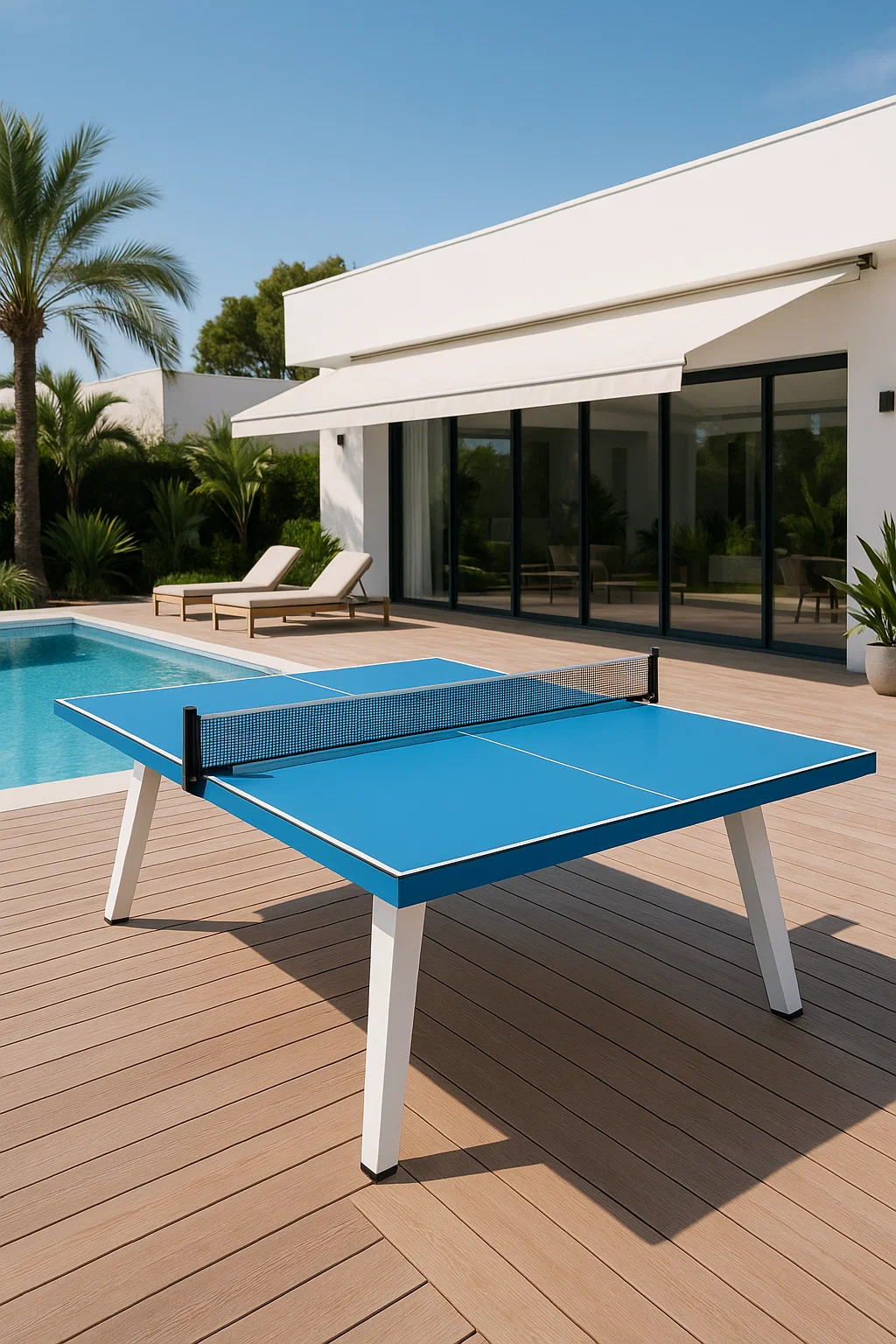 Juguetes mesa de ping pong azul metal exterior 274×152×76 cm BoSBHYEA77fJ