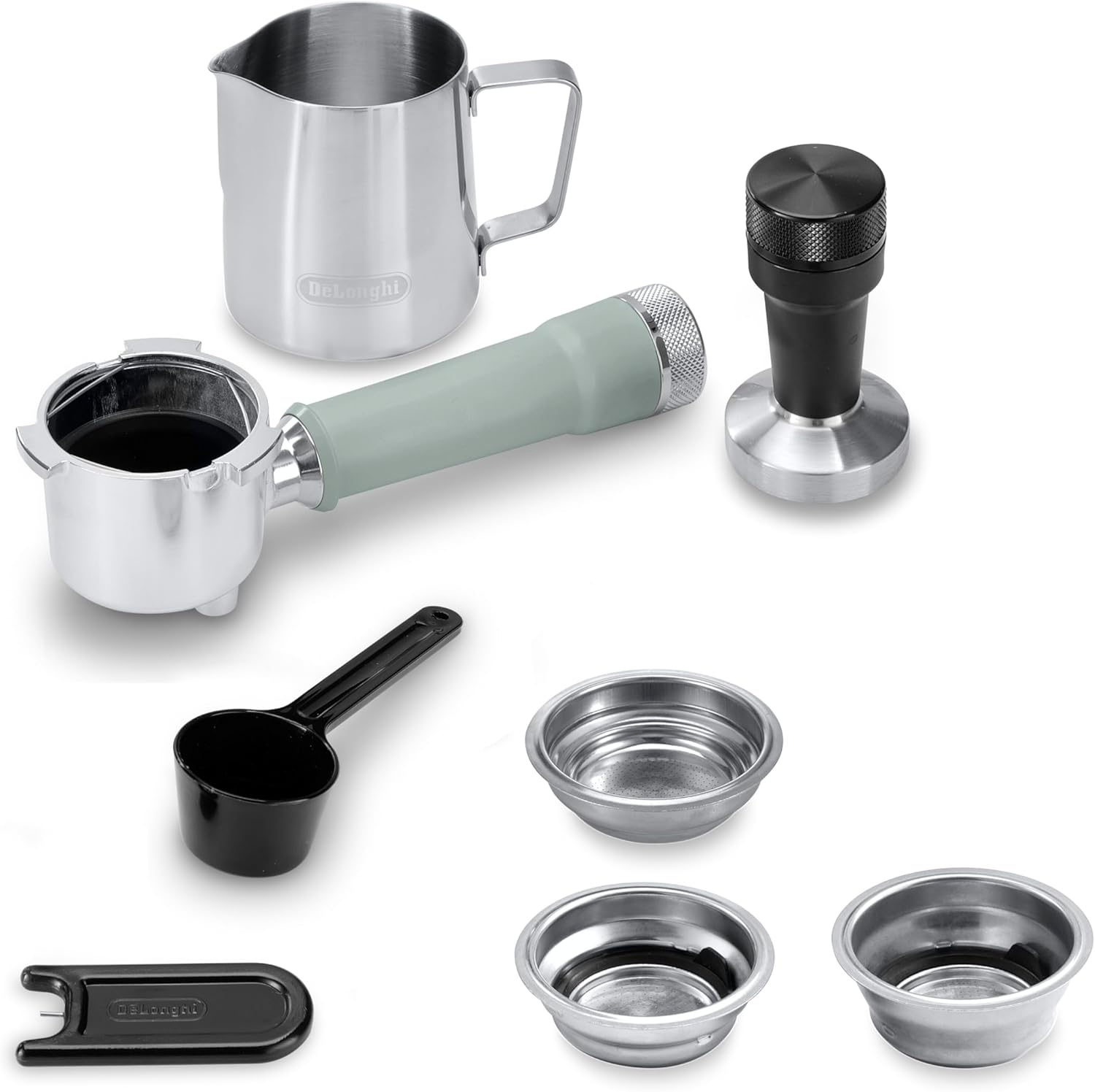 De'Longhi Dedica – Cafetera de Bomba de Acero Inoxidable para Café Molido o Monodosis, Espresso y Capuchino, Depósito de 1.3 Litros, Sistema Antigoteo, Modelo EC685.M, Color Metal