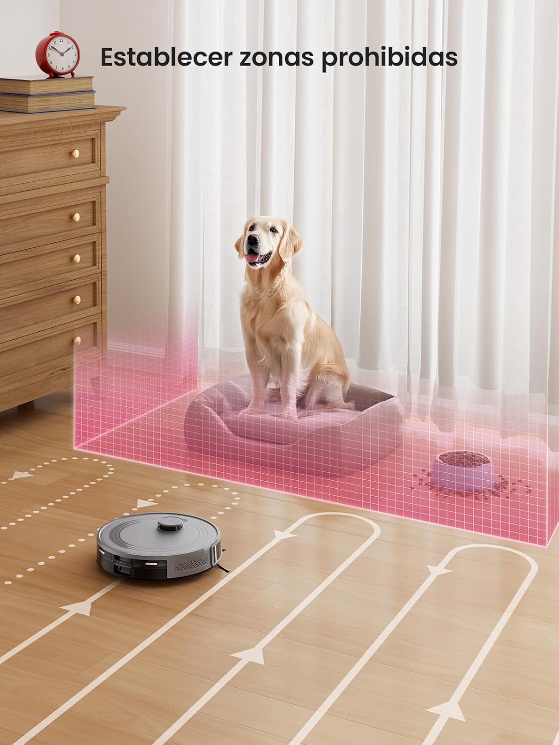 Robot Aspirador LEFANT M210 Pro 2200Pa, 120 Minutos de Autonomía, WiFi/App/Alexa, Sensor Mejorado Anti-Colisión y Anti-Caída, Navegación Inteligente, Delgado y Silencioso, 6 Modos de Limpieza