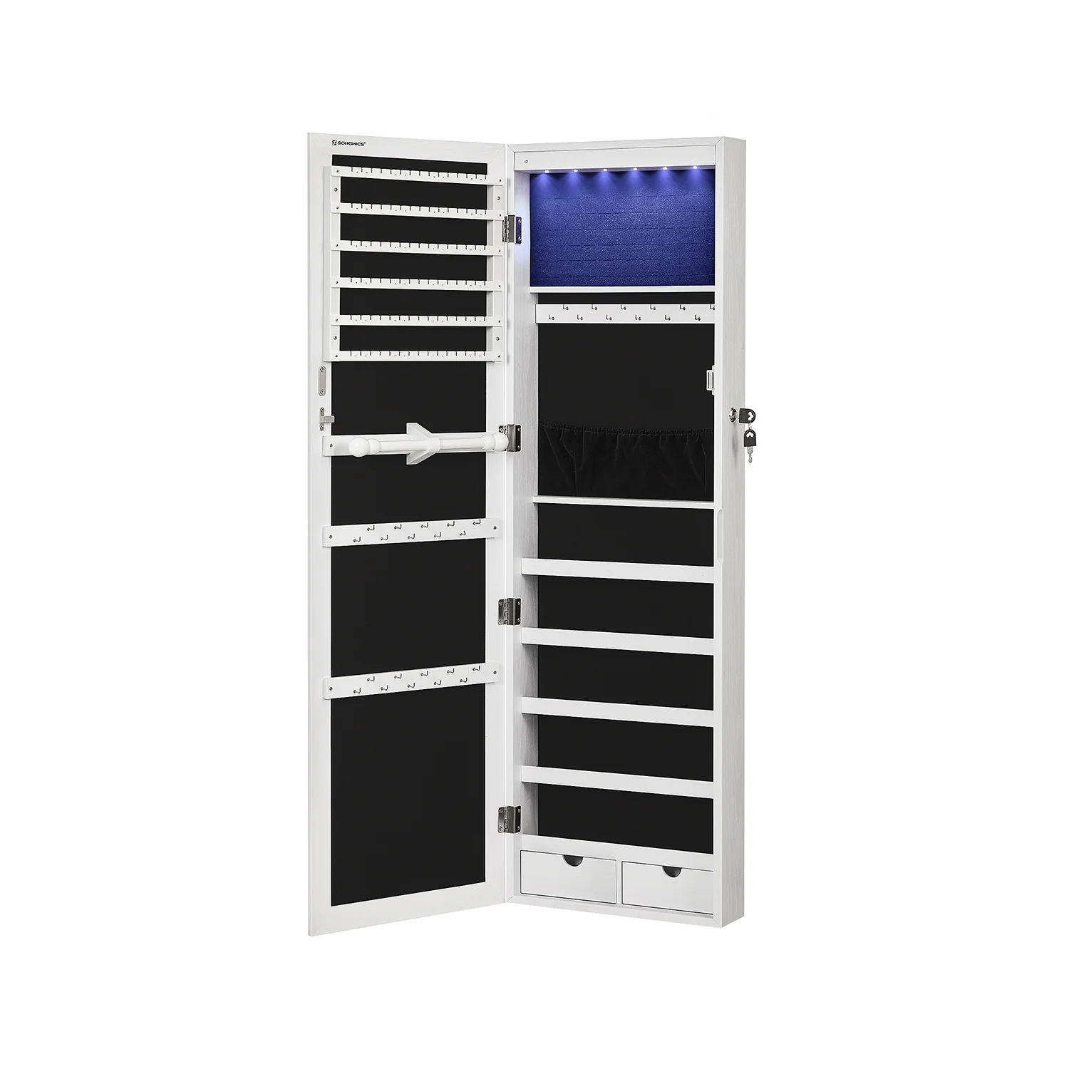 Joyero Espejo Blanco para Colgar