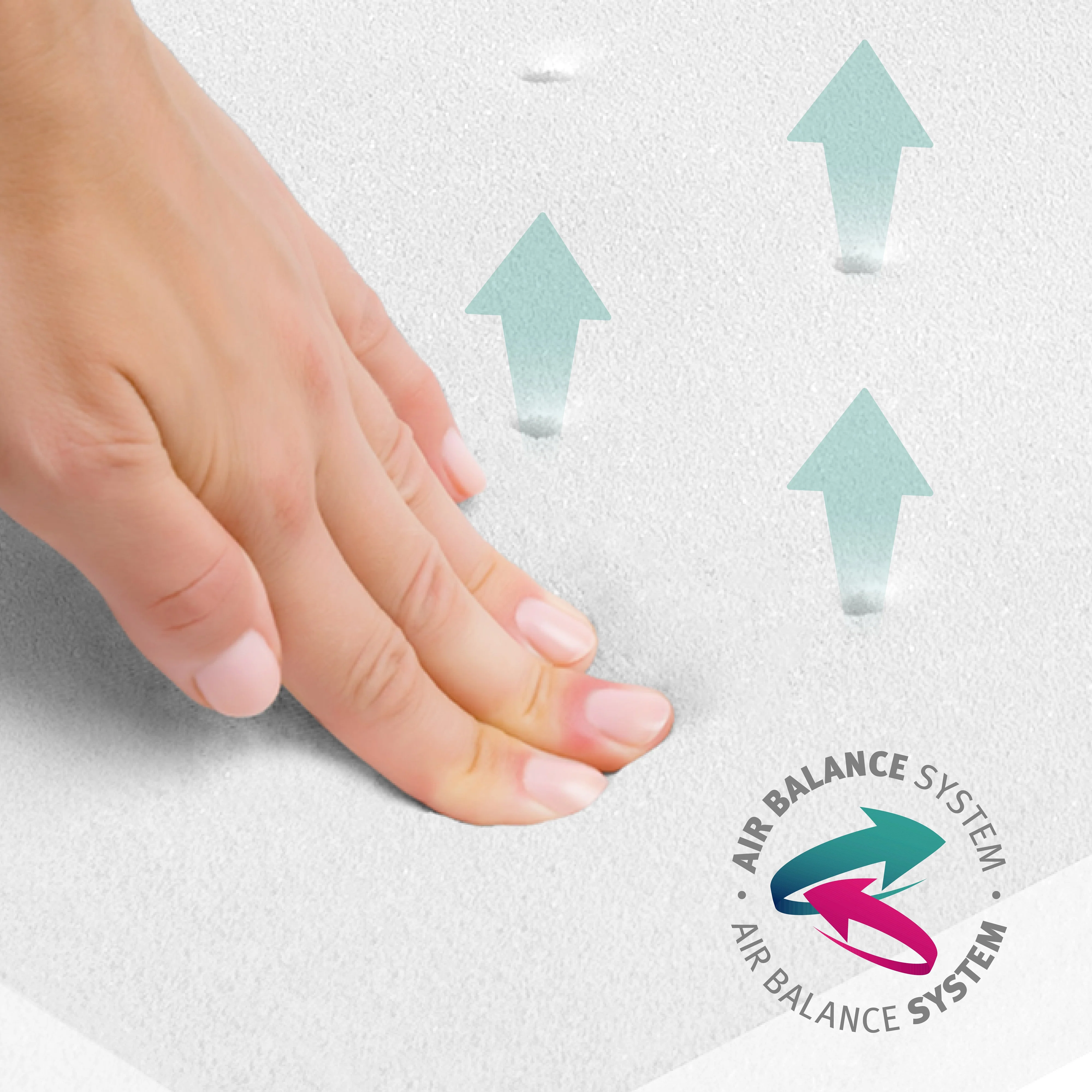 Colchón para bebés y niños COMFORT AIR ROLL safe asleep® con funda de jacquard