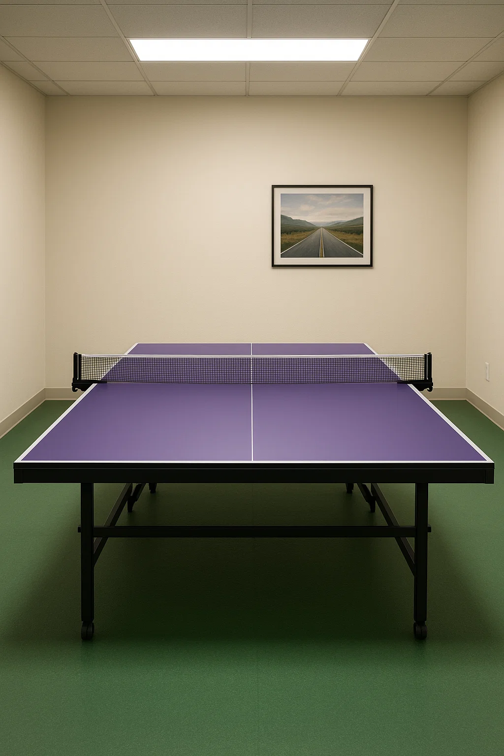 Deporte mesa de ping pong azul metal interior 150×75×68 cm IKfVXIXA79YL