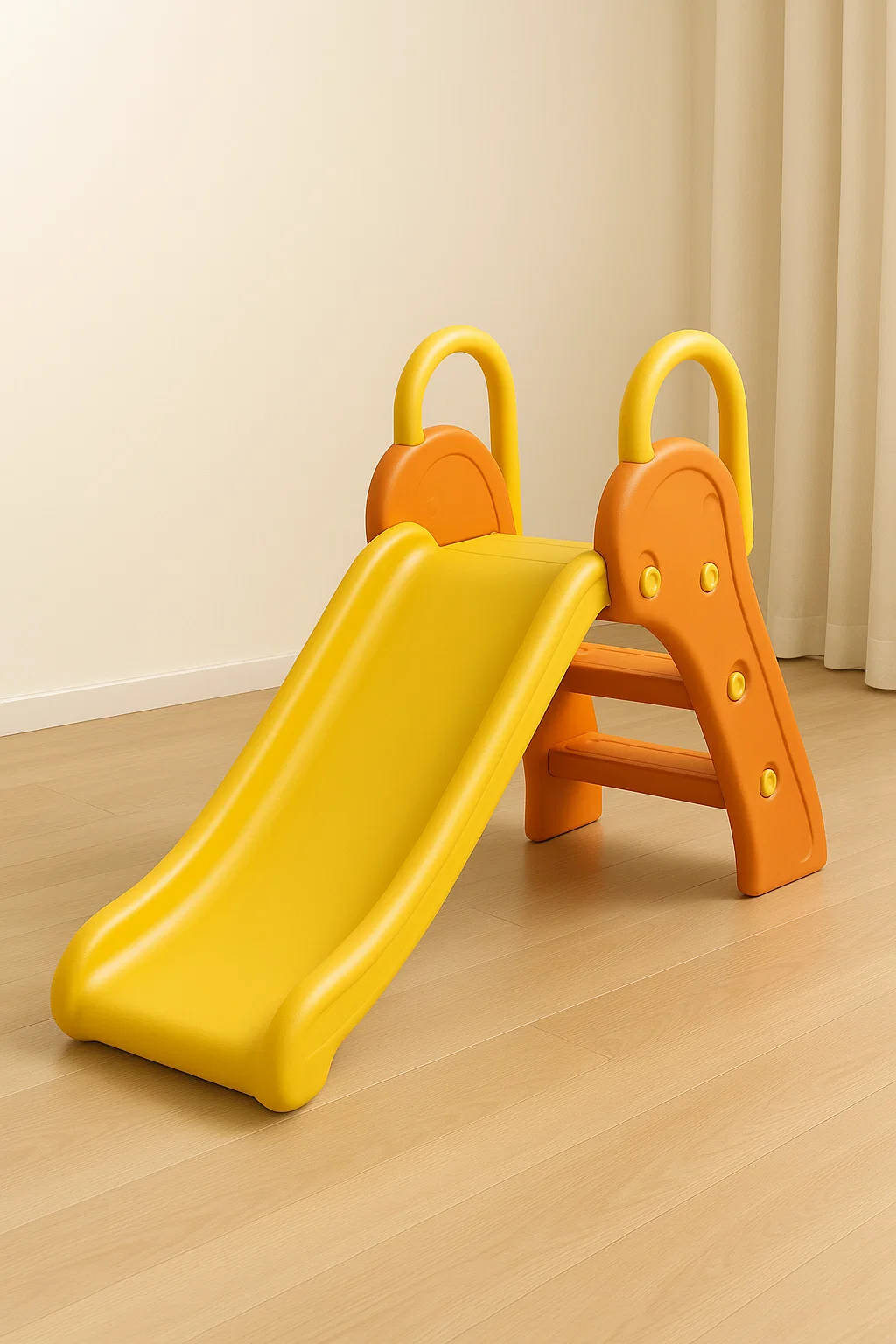 Tobogán 2 en 1 - con tobogán y escalera - amarillo y naranja ATUYWiUt69NG