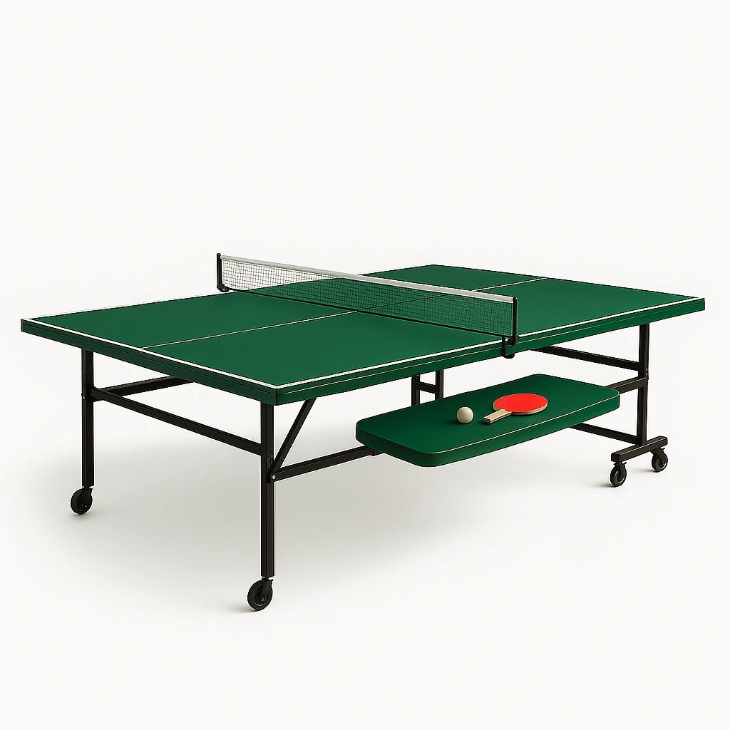 Mesa de Ping Pong Verde, Acero, Ideal para Interiores y Exteriores 274x152.5x76 cm