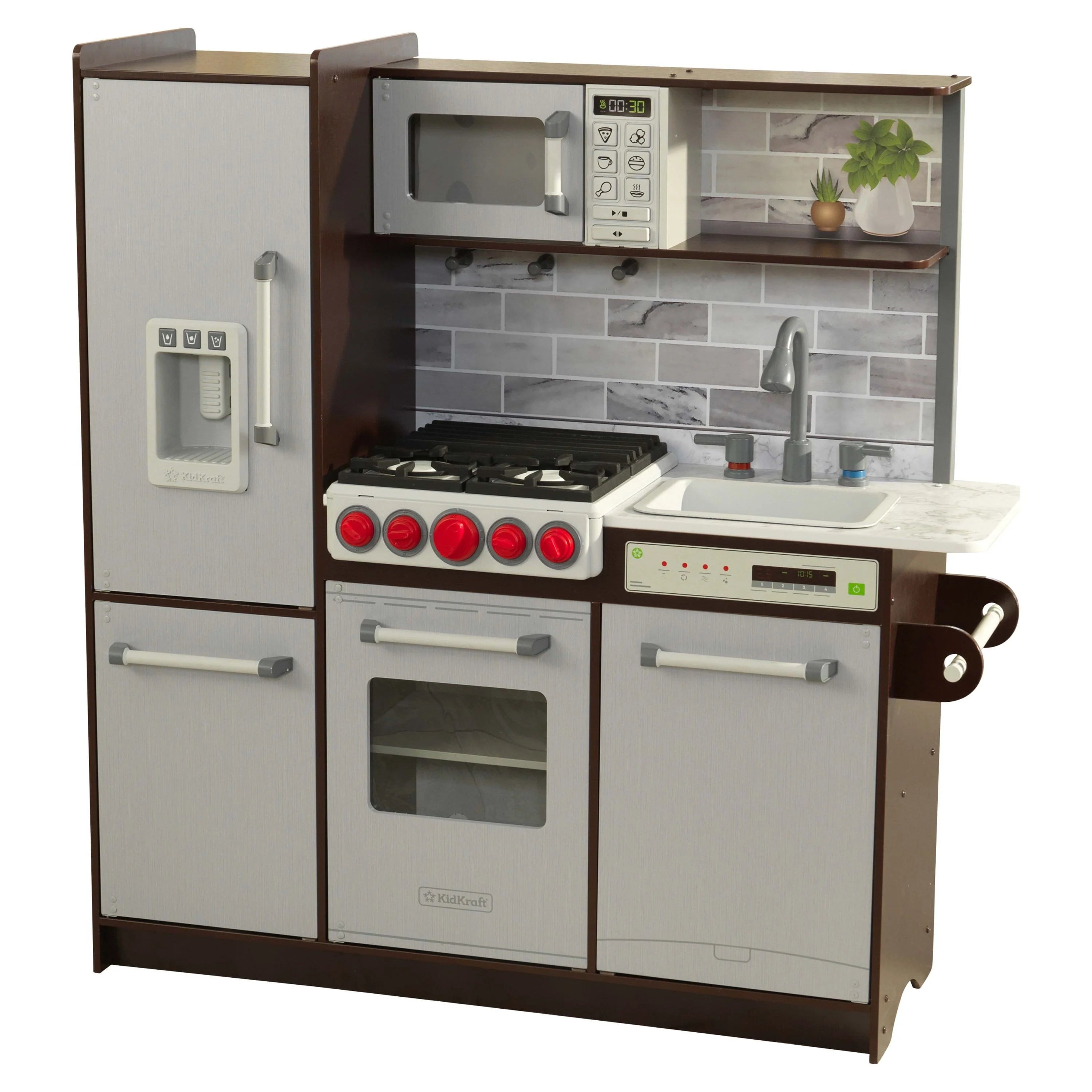 2025 Cocina de Juguete KidKraft Uptown Elite Espresso con Luces y Sonidos