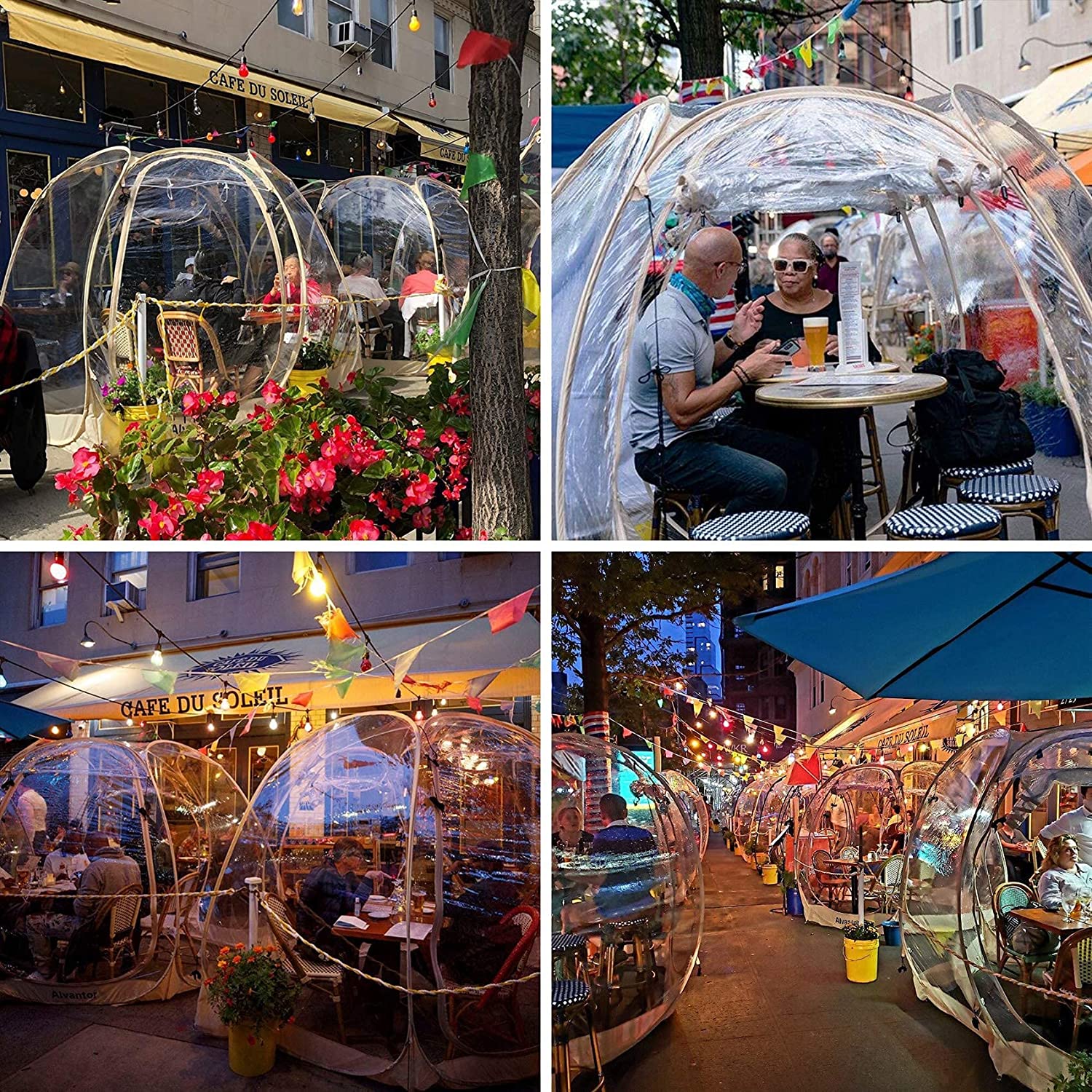 2025 Alvantor Burbuja Tienda Gazebo Pop Up, Refugio Tipo Igloo para 8-10 Personas, Carpa de Jardín y Patio