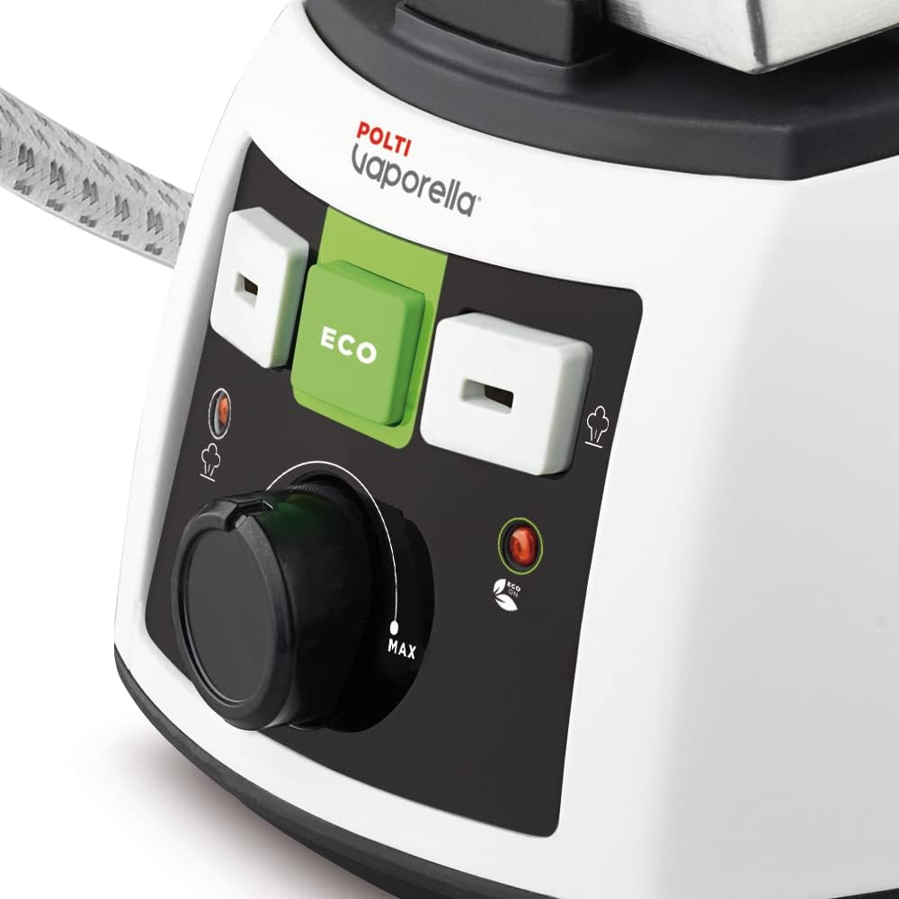 Polti Vaporella 535 Eco Pro – Plancha de Vapor con Caldera de Alta Presión de 4 Bares, Potencia 1750 W, Tapa de Seguridad, Función ECO, Blanco y Verde