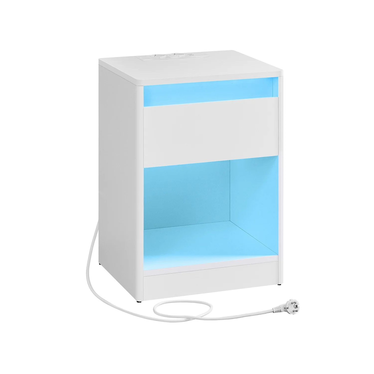 Mesita de Noche con Estación de Carga