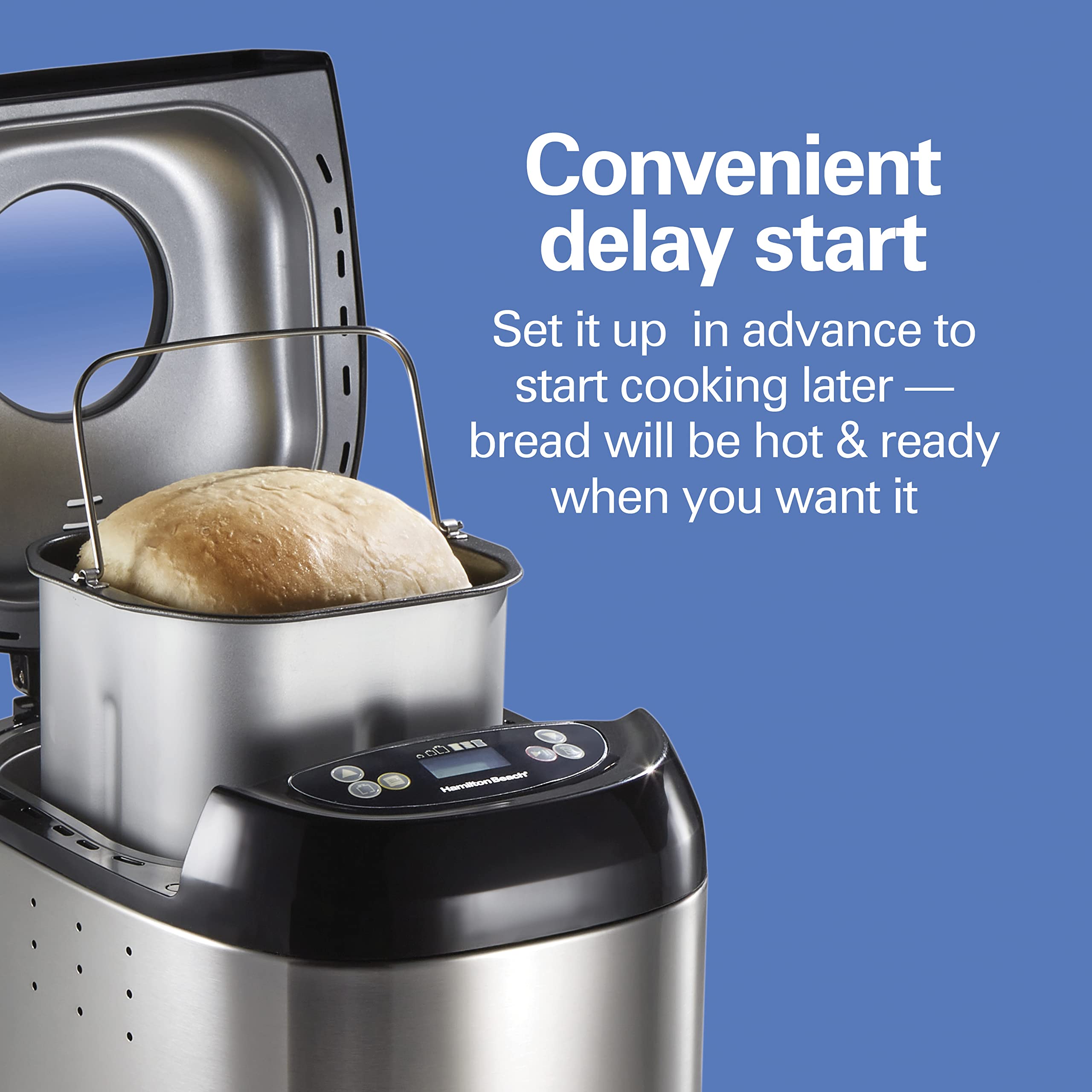 2025 Hamilton Beach Máquina de Pan sin Gluten de Acero Inoxidable 29985