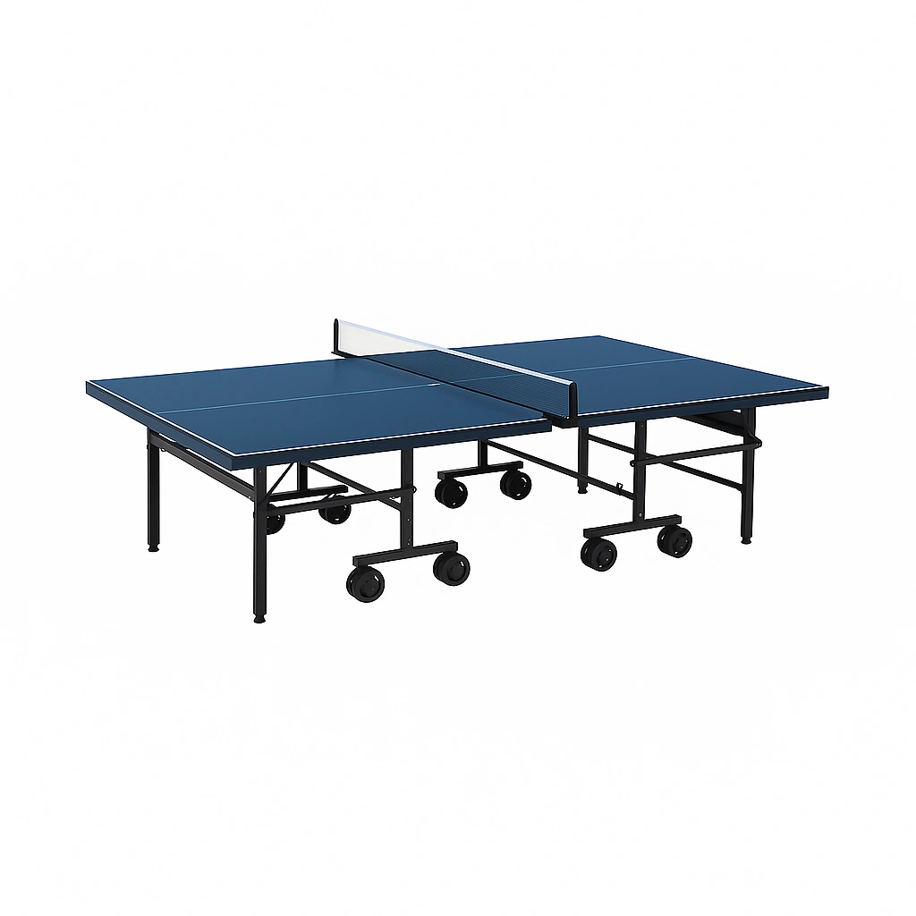 Mesa de ping pong con ruedas azul 274x152.5x76 cm